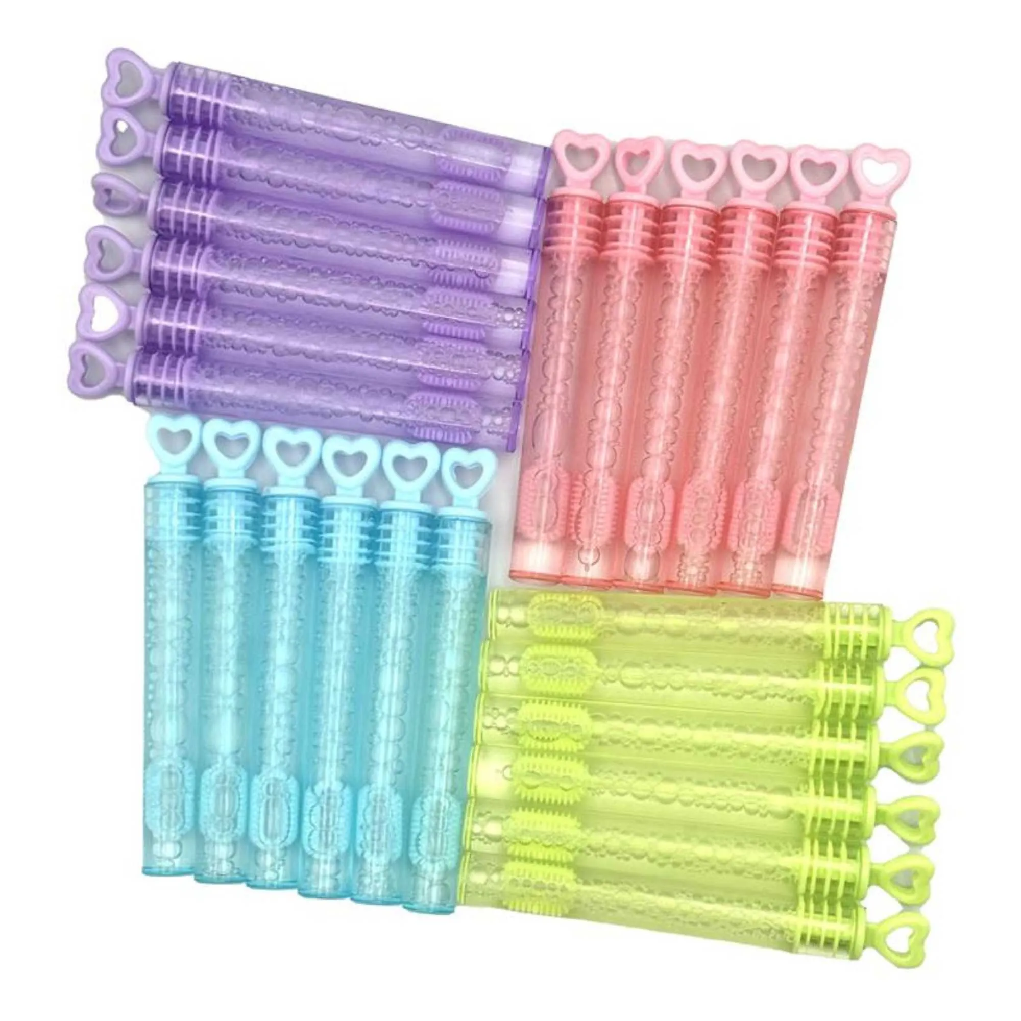 Pastel Bubble Wands - 48 Pack Bubble Solution & Wands