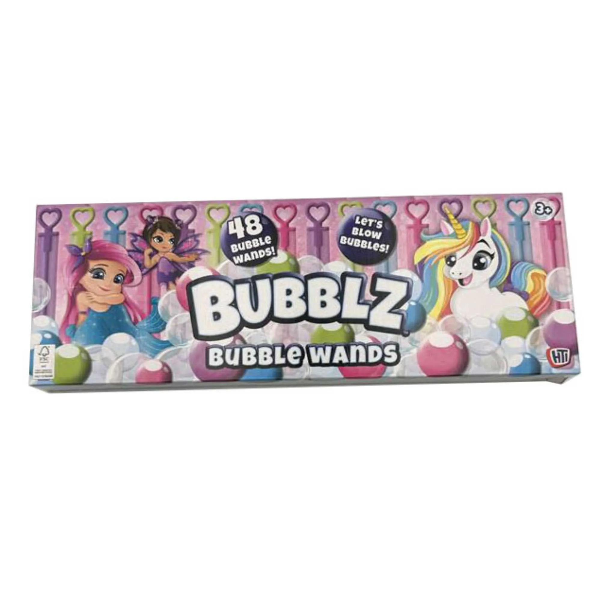 Pastel Bubble Wands - 48 Pack Bubble Solution & Wands