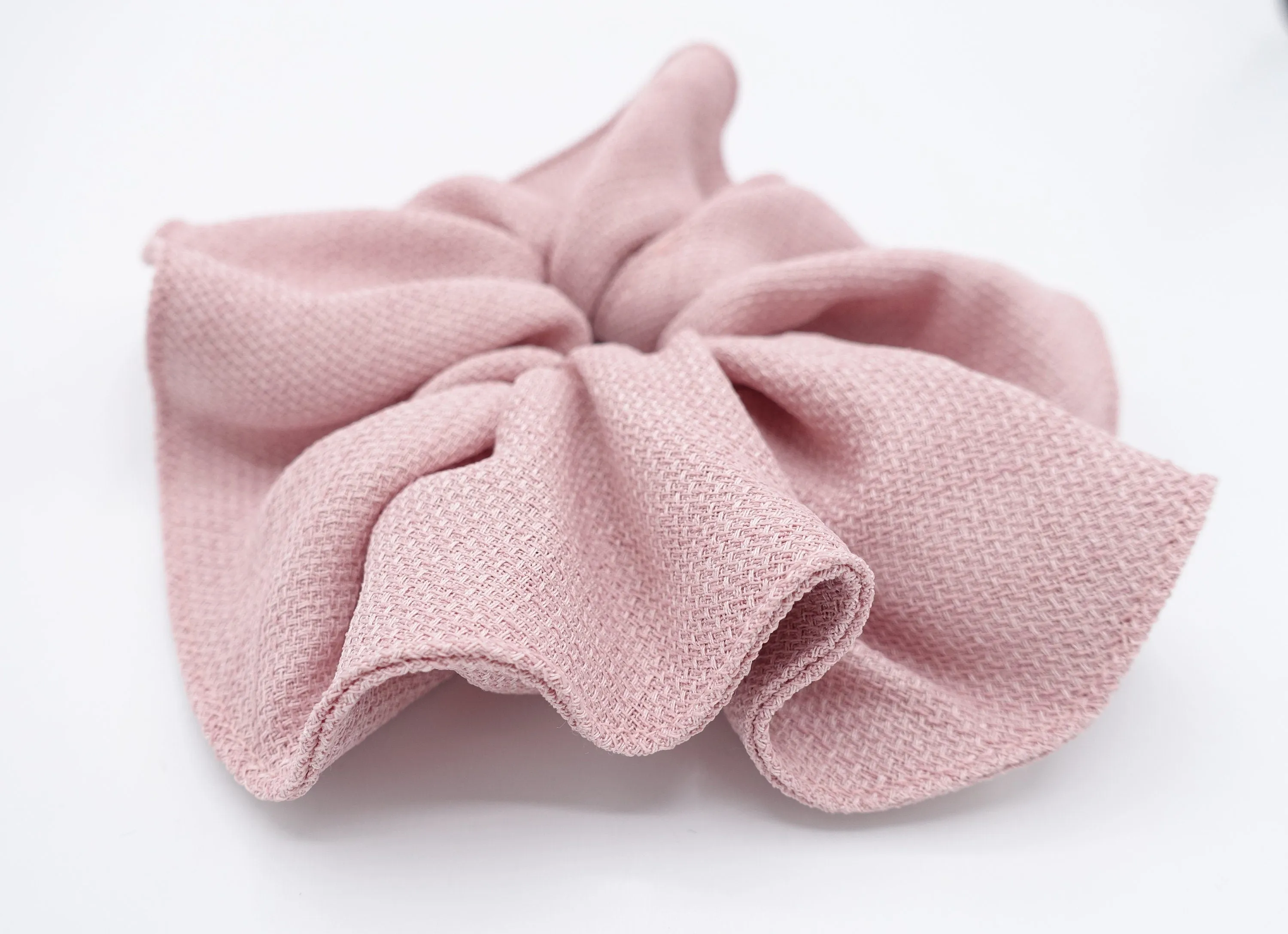 pastel scrunchies, linen scrunchies, oversized scrunchies for women