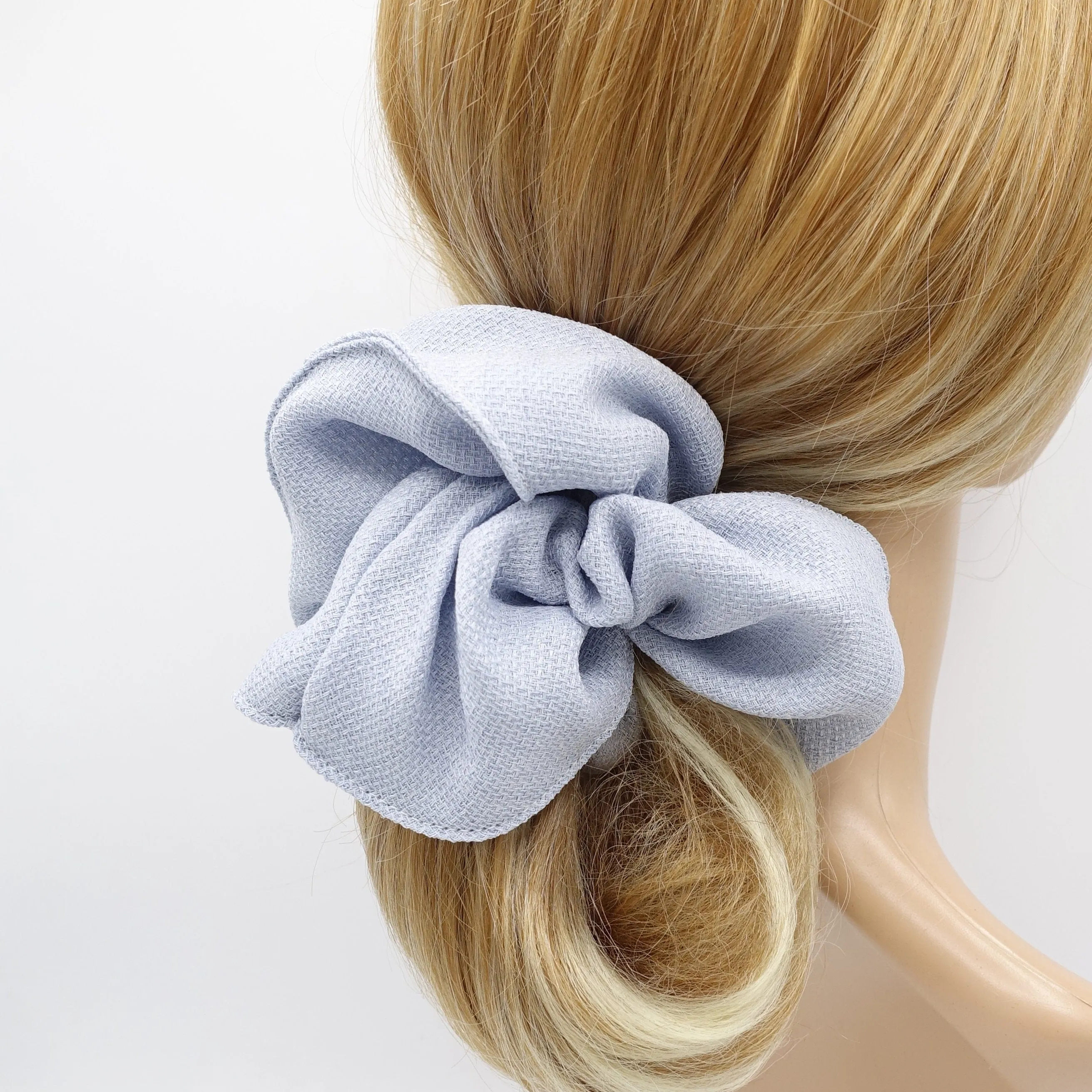 pastel scrunchies, linen scrunchies, oversized scrunchies for women