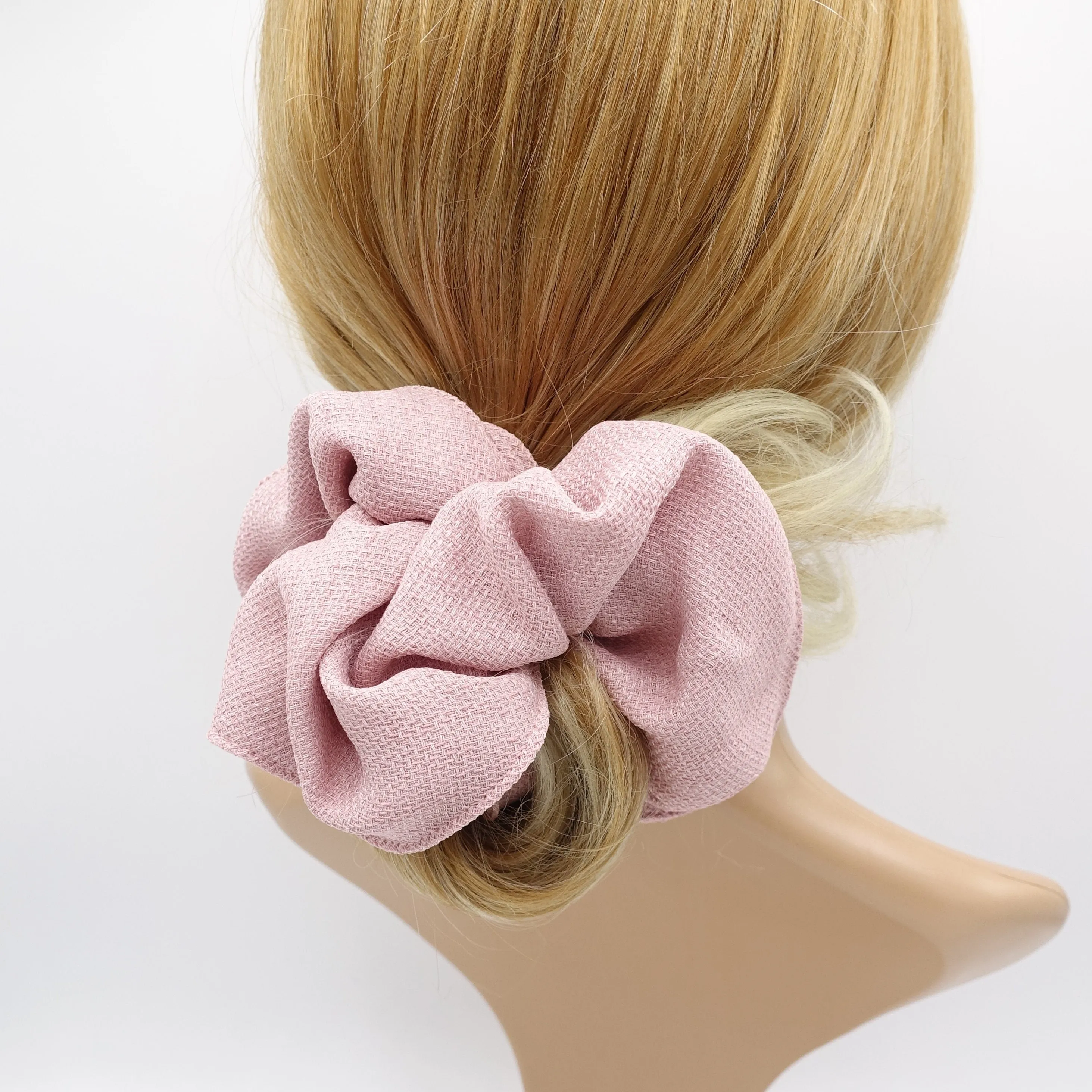 pastel scrunchies, linen scrunchies, oversized scrunchies for women