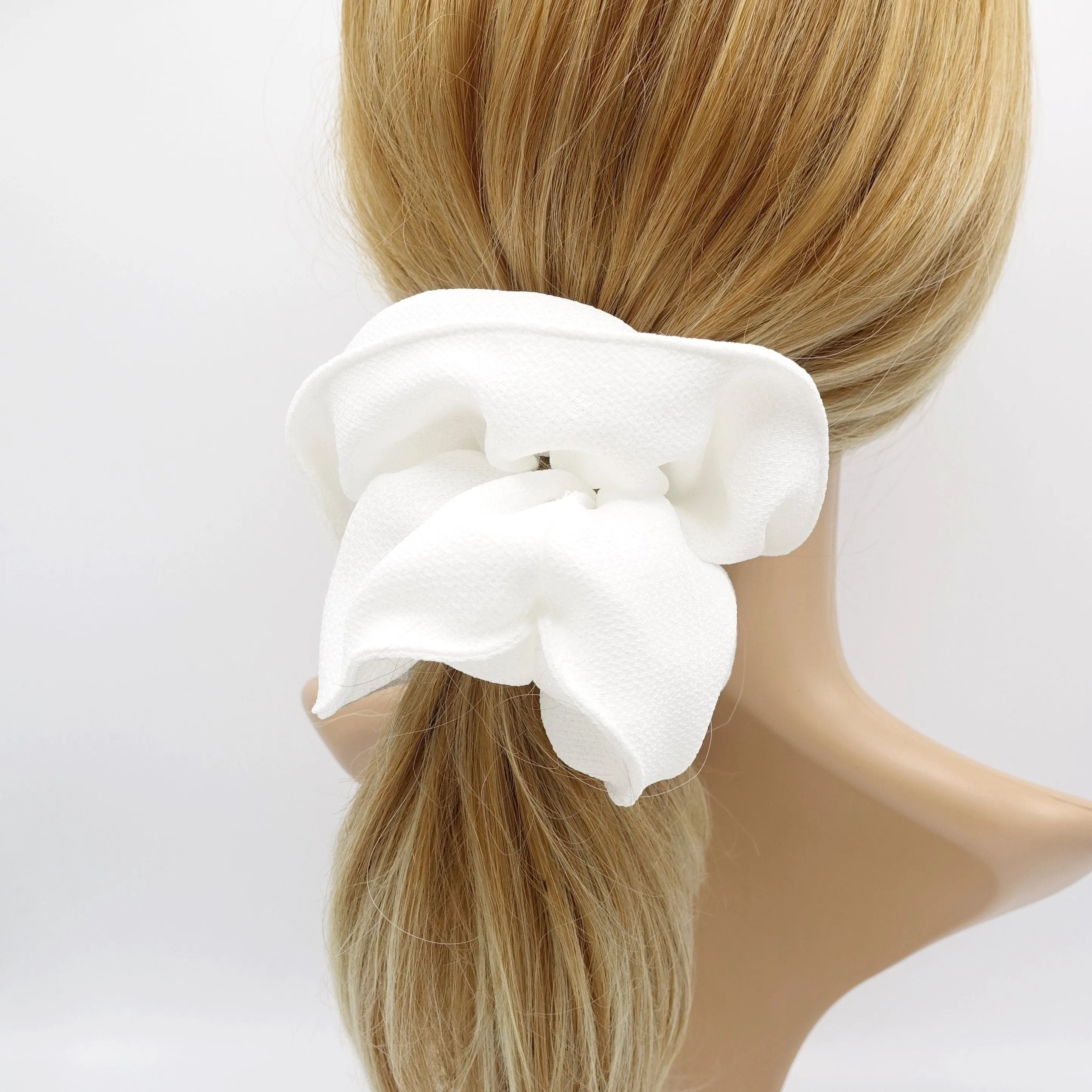 pastel scrunchies, linen scrunchies, oversized scrunchies for women