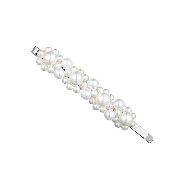 Pearl Hair Clip Snap Barrettes