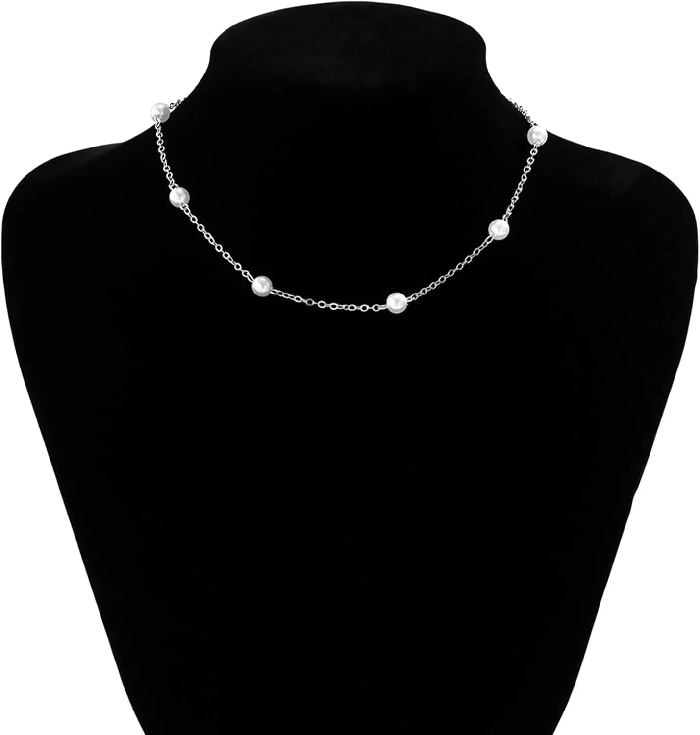 Pearl Jewelry Set Chunky Pearl Necklaces for Women Dainty Gold Jewelry Set Pearl Necklace and Earring Set Pearl Necklace Set Wedding Jewelry Set for Bride