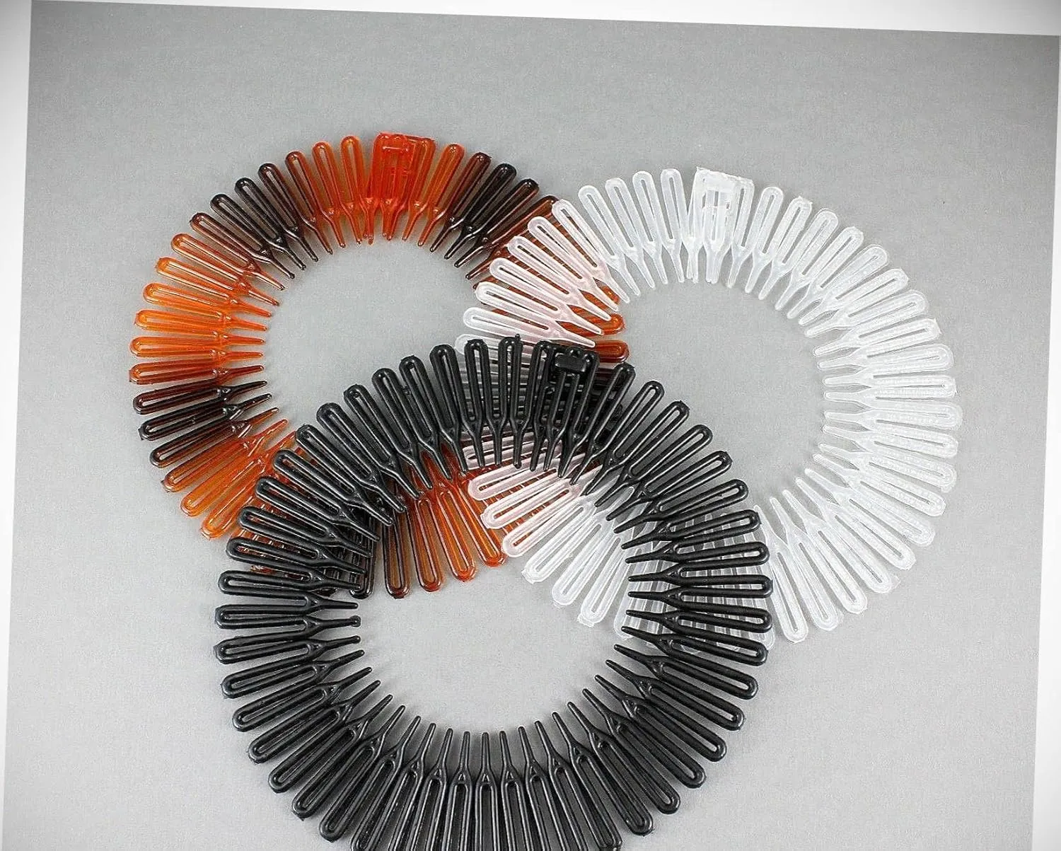 Perfect Hairstyle with Our Hair Accessories - Black Clear Brown Headband Set 3 Flex Spider Hair Comb Teeth Accordion Stretch Fashionable Hair Accessory Hair Jewelry Accessories for Lady Women