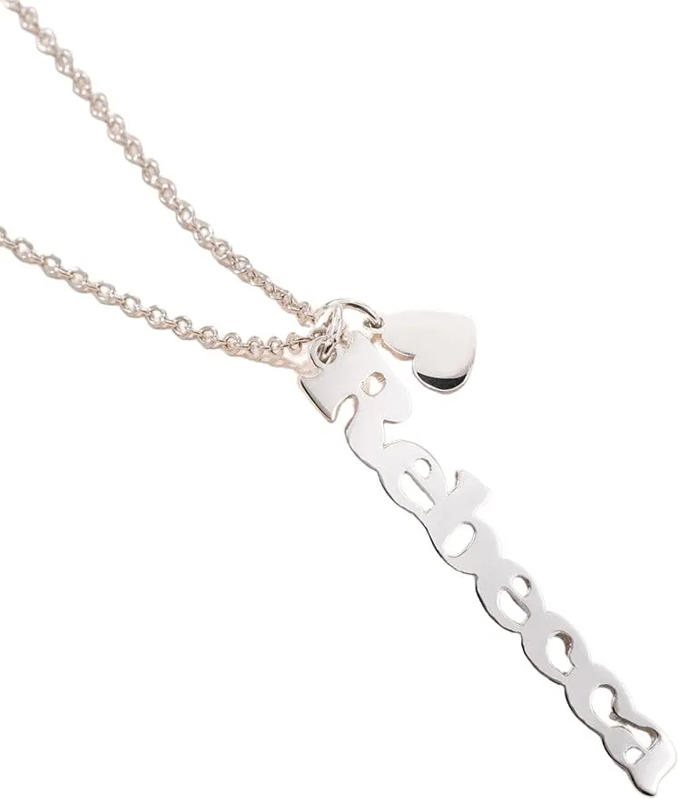 Personalized 1 2 3 4 Vertical Name Necklace Gift for Her Custom Name Minimalist Necklace Dainty Name Necklace Birthday Gift Mother's Day Jewelry Gift for Women Mom Nameplate Necklace