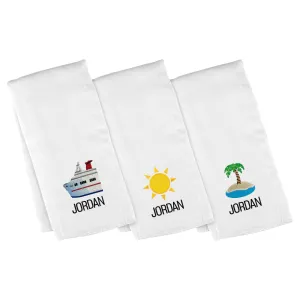 Personalized Emoji Burp Cloth - 3 Pack Cruise