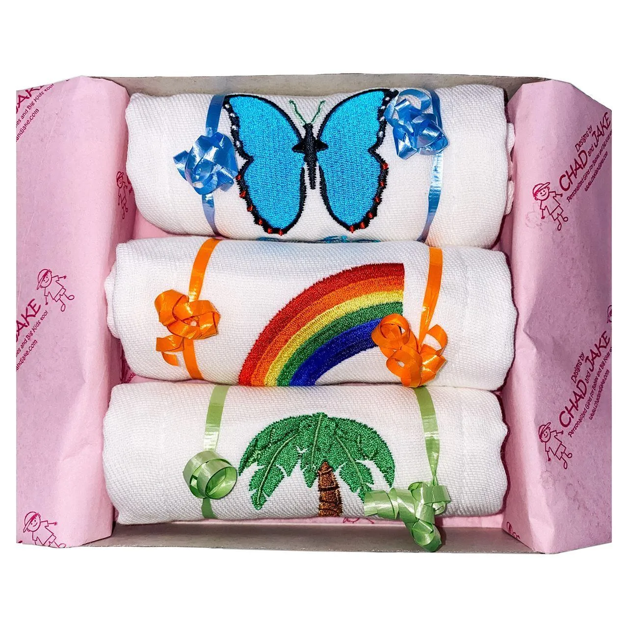 Personalized Emoji Burp Cloth - 3 Pack Tropical