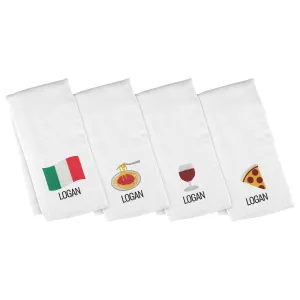 Personalized Emoji Burp Cloth - 4 Pack Italy
