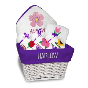 Personalized Emoji Medium Basket - Flower Power