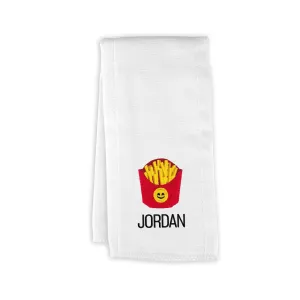 Personalized French Fries Emoji Burp Cloth