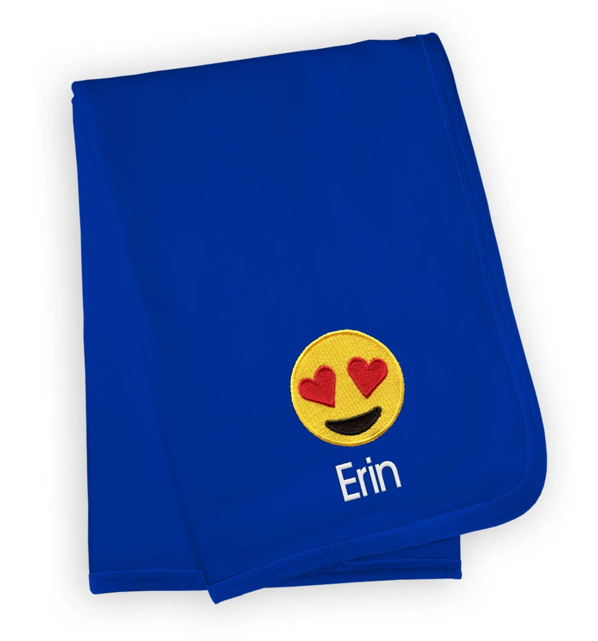 Personalized Heart Eyes Emoji Blanket