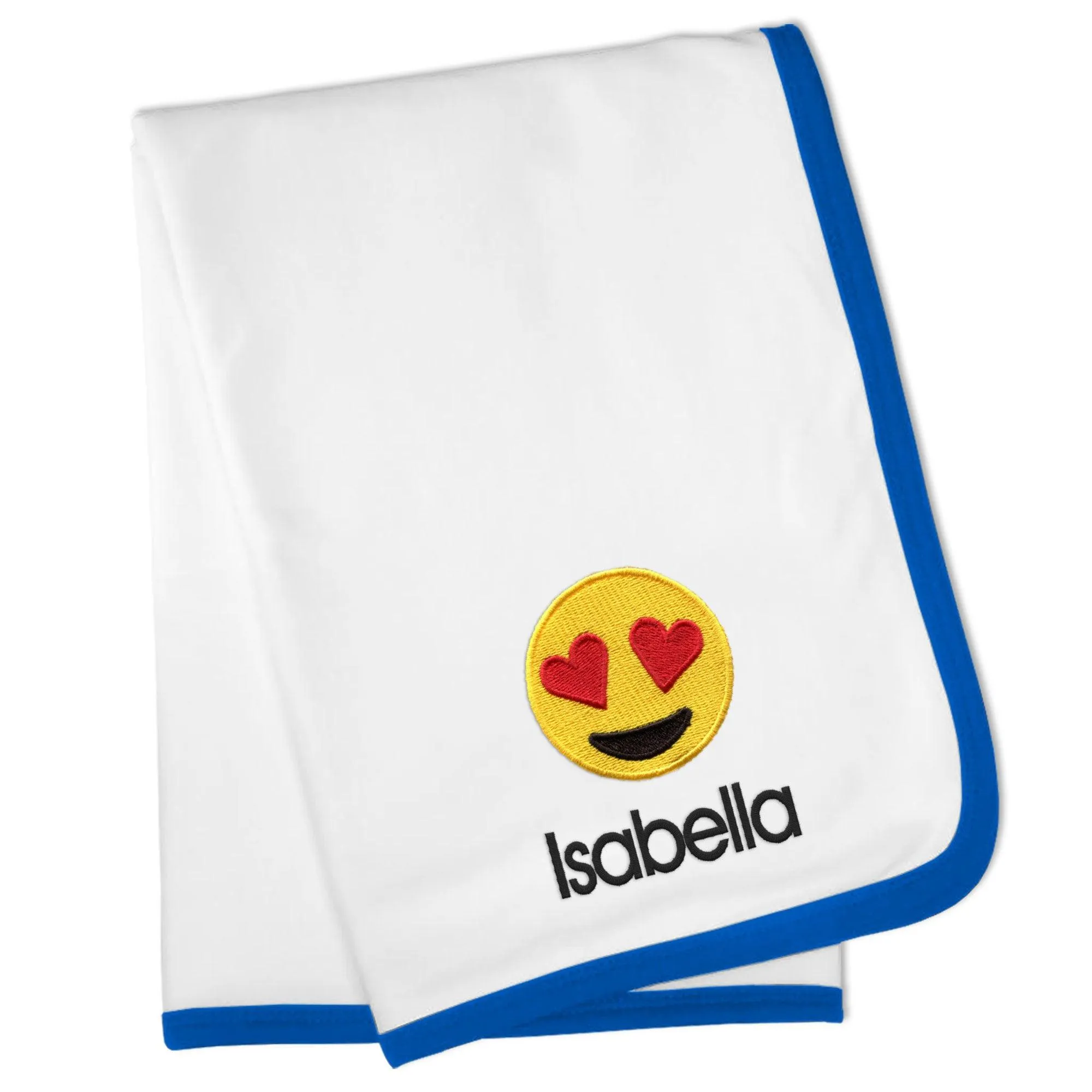 Personalized Heart Eyes Emoji Blanket