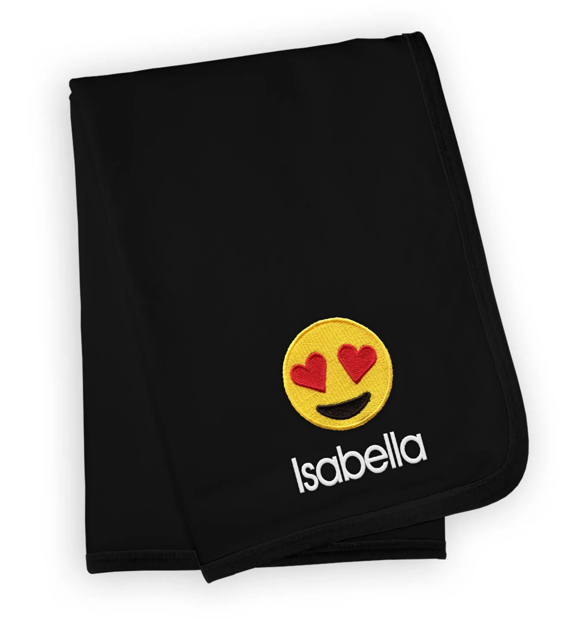 Personalized Heart Eyes Emoji Blanket