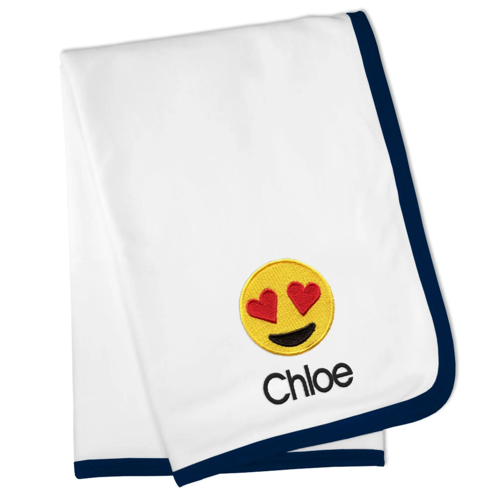 Personalized Heart Eyes Emoji Blanket