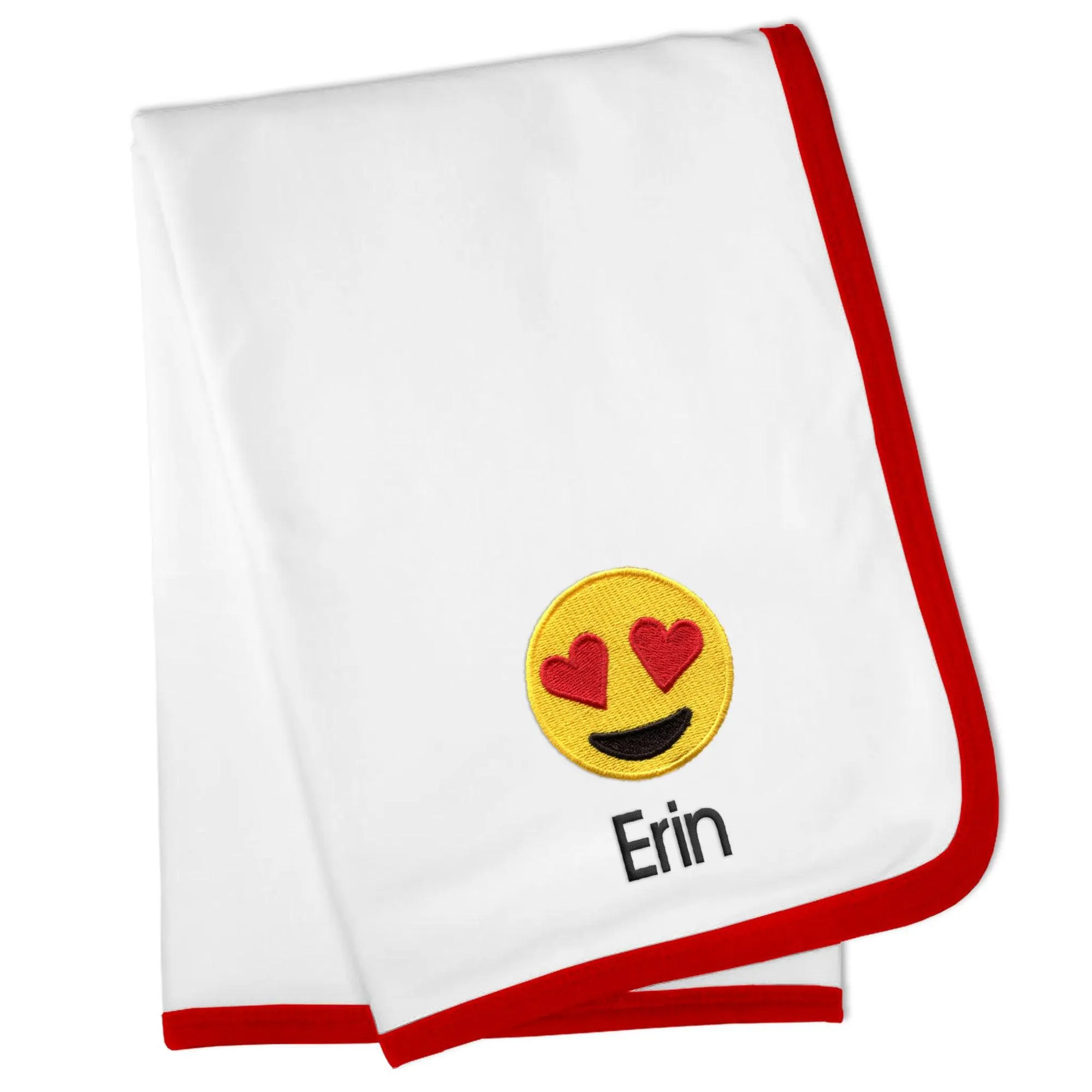 Personalized Heart Eyes Emoji Blanket