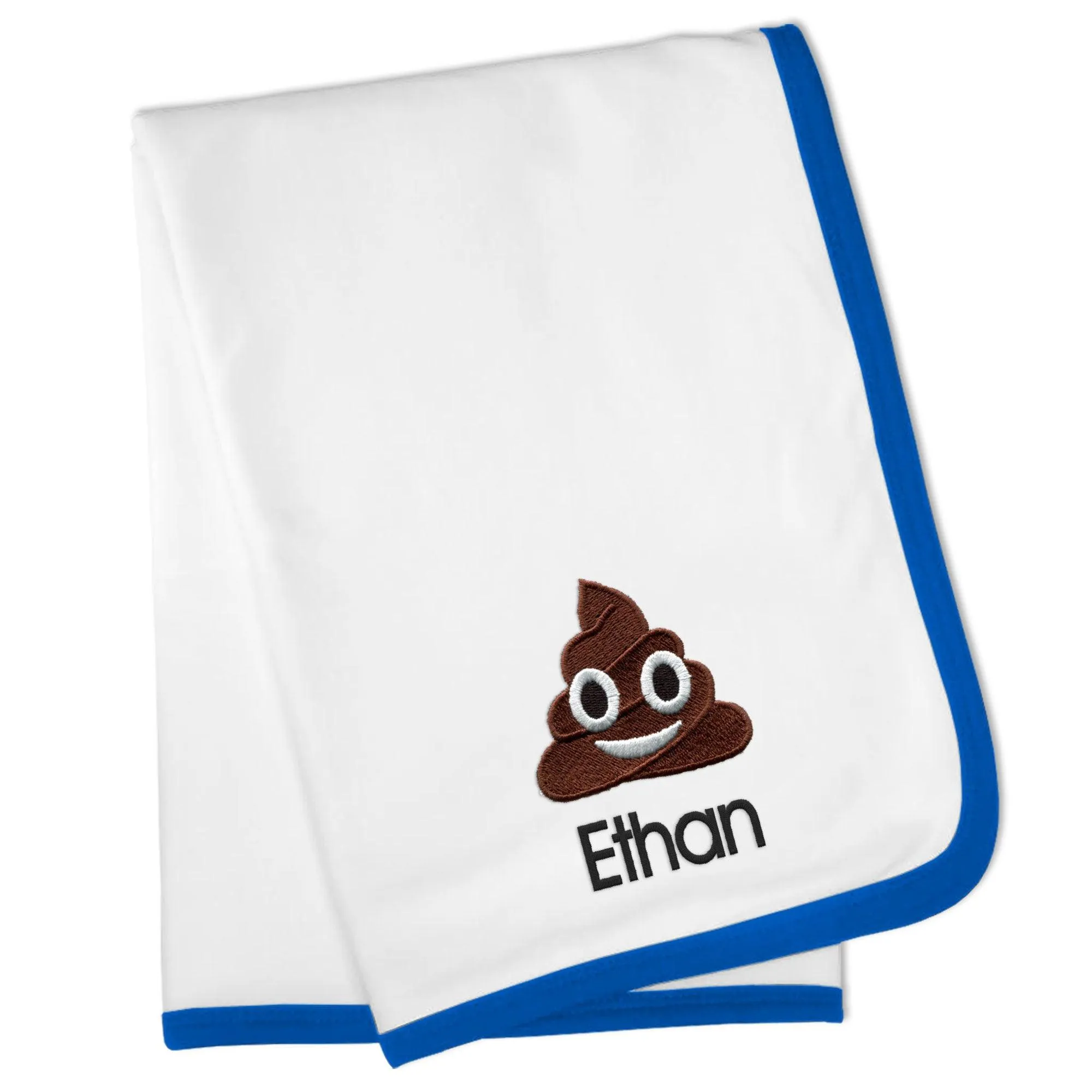 Personalized Poop Face Emoji Blanket