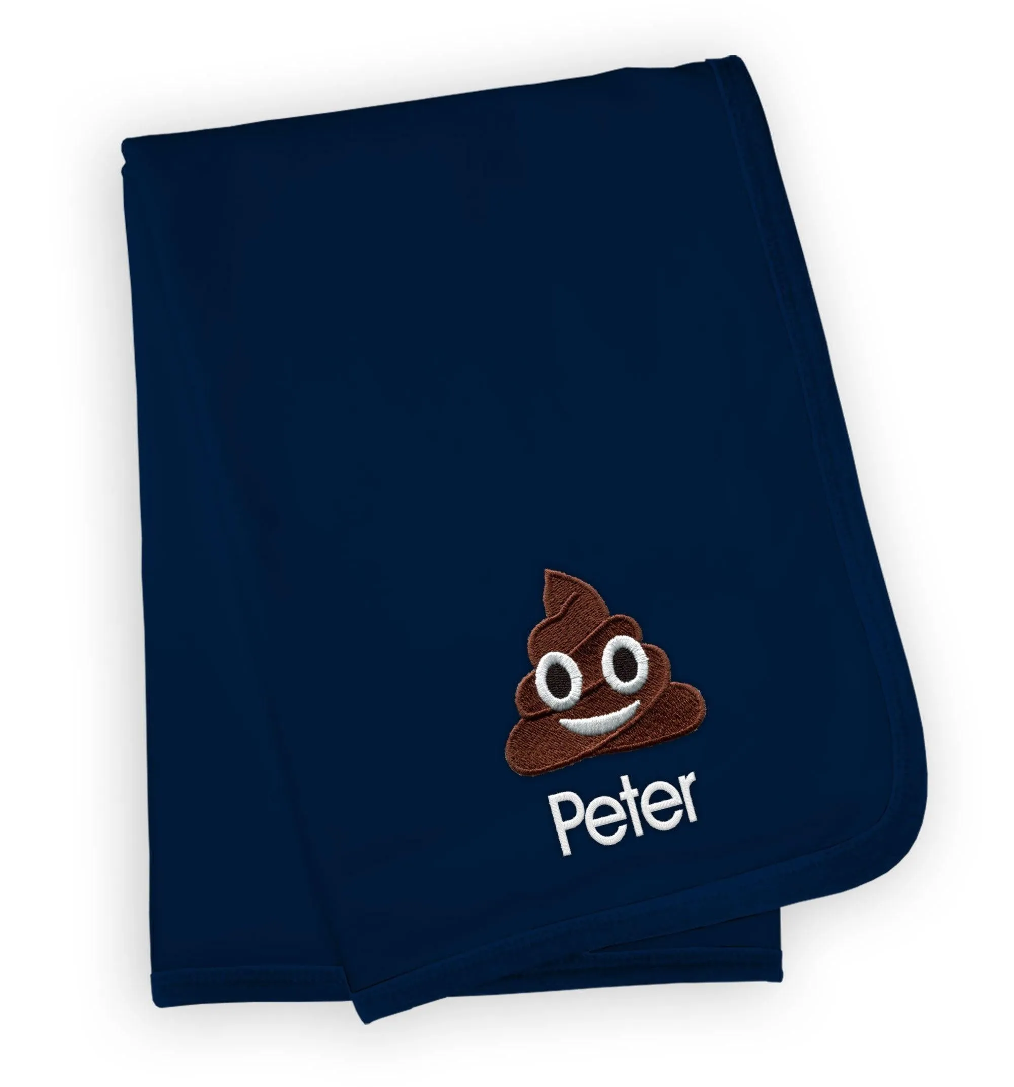 Personalized Poop Face Emoji Blanket