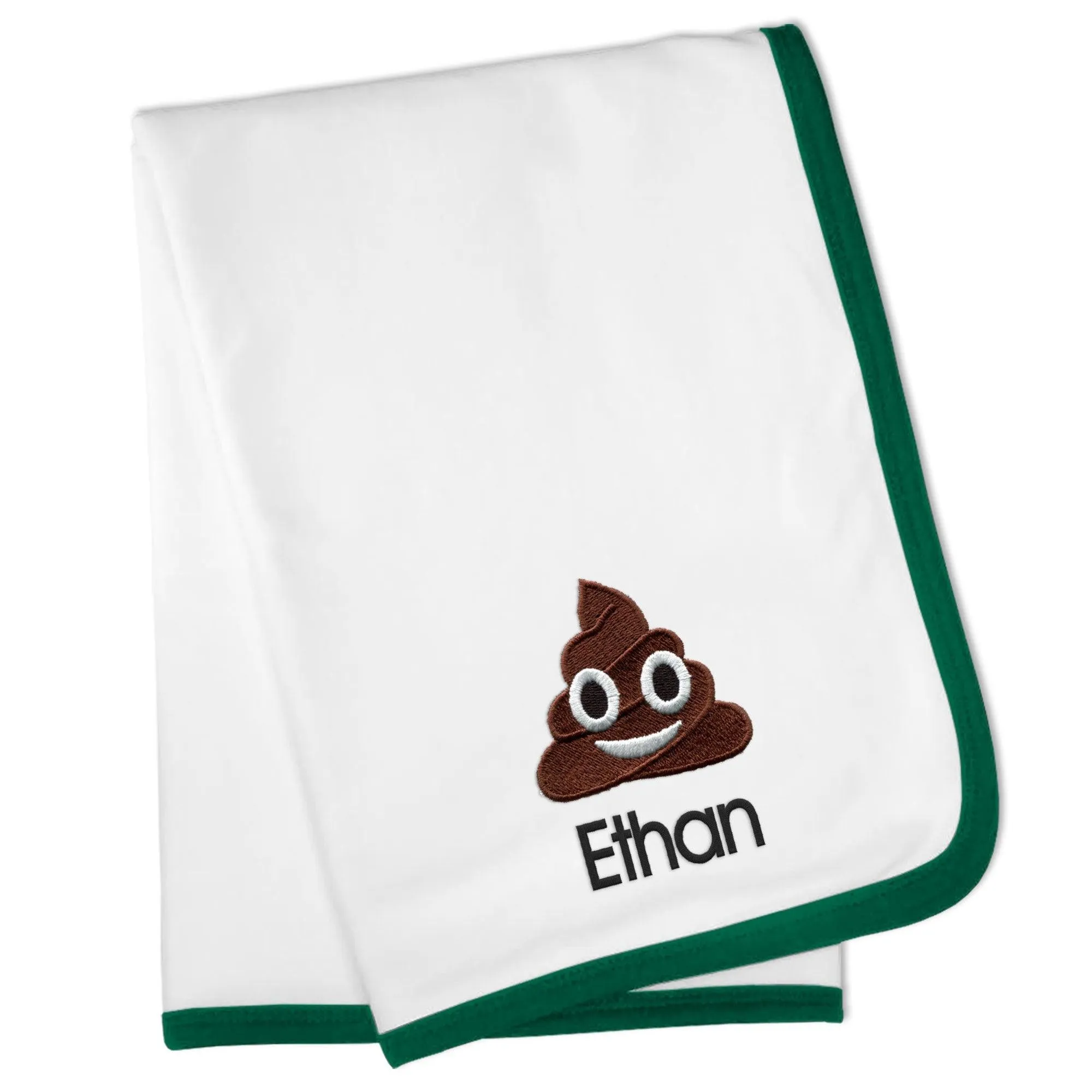 Personalized Poop Face Emoji Blanket