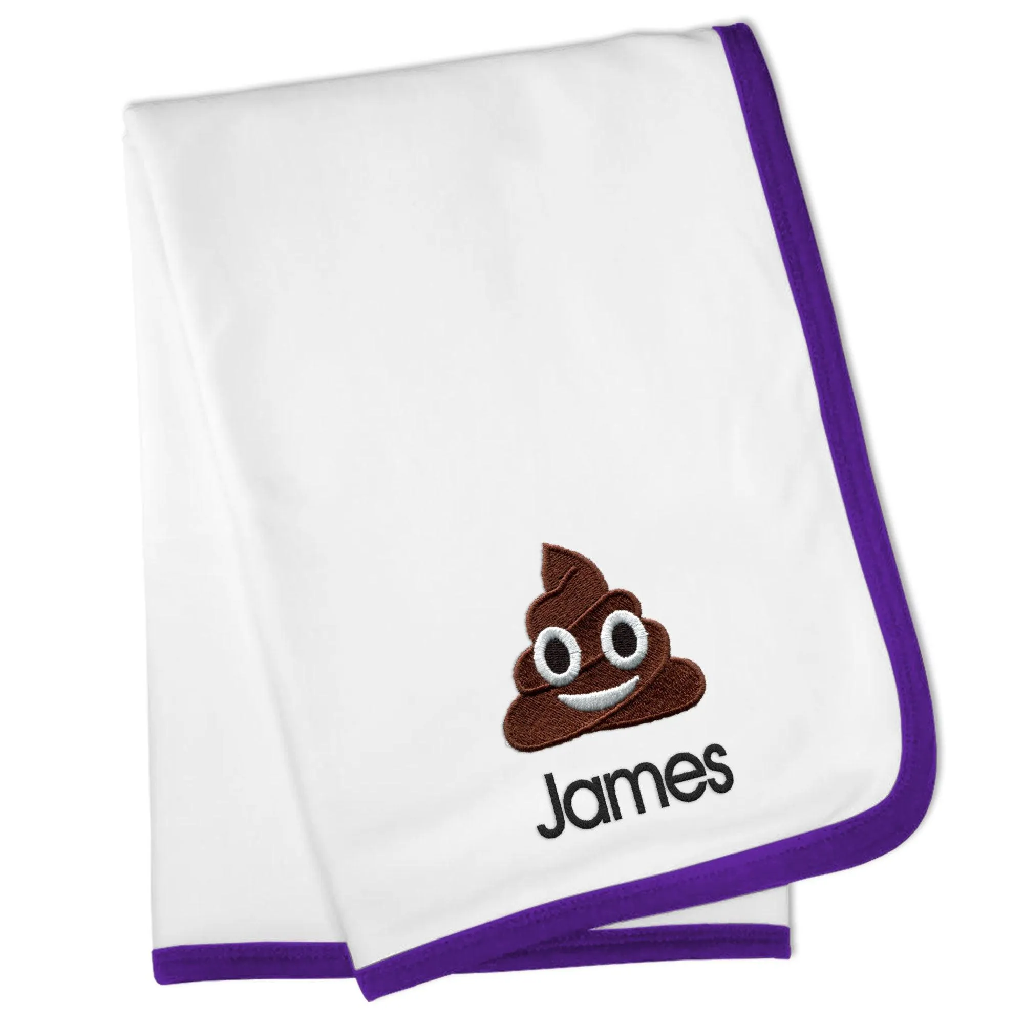 Personalized Poop Face Emoji Blanket