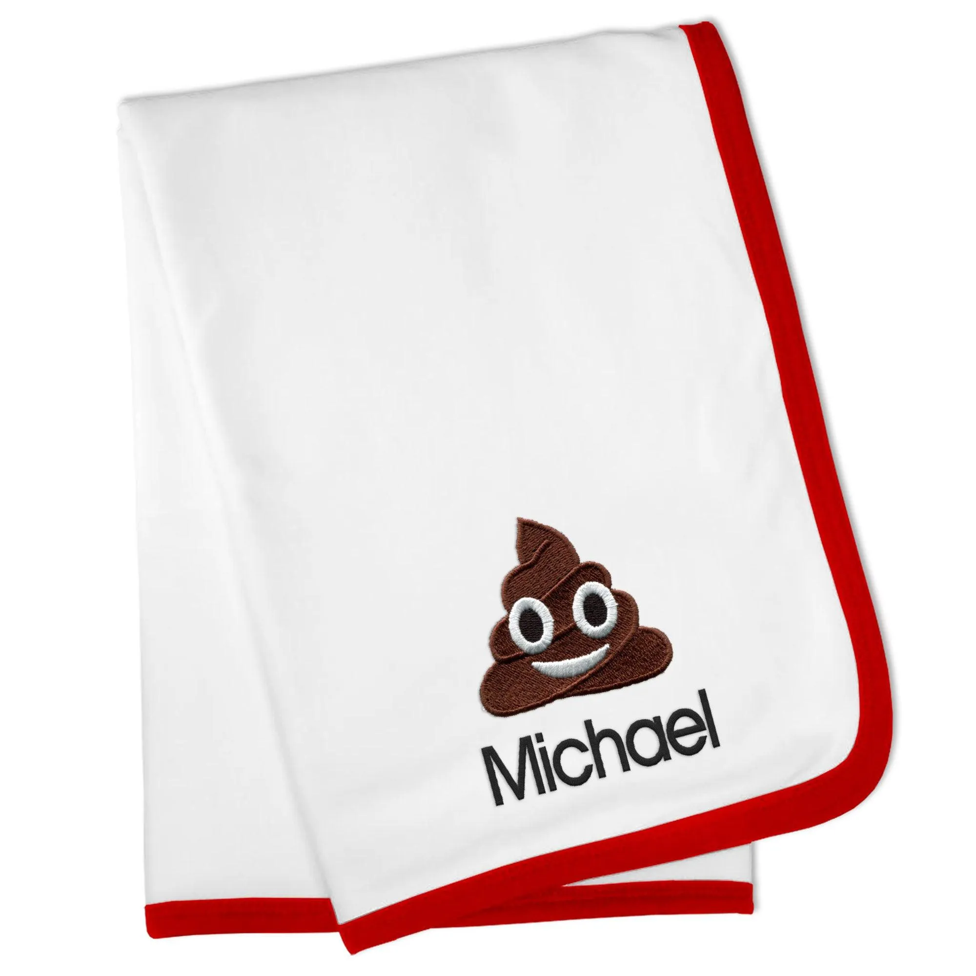 Personalized Poop Face Emoji Blanket