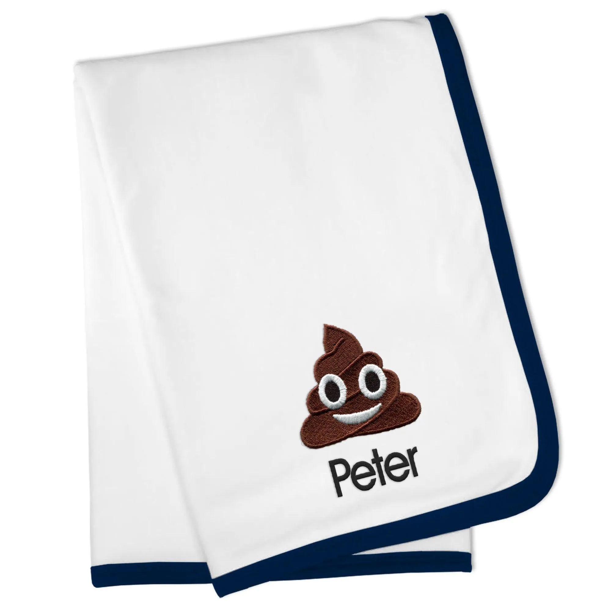 Personalized Poop Face Emoji Blanket