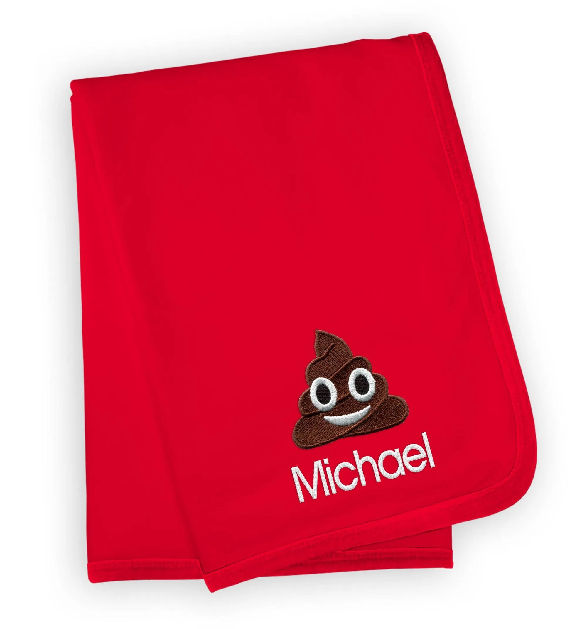 Personalized Poop Face Emoji Blanket