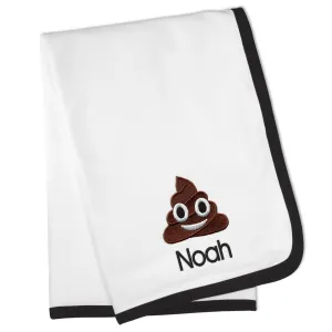 Personalized Poop Face Emoji Blanket