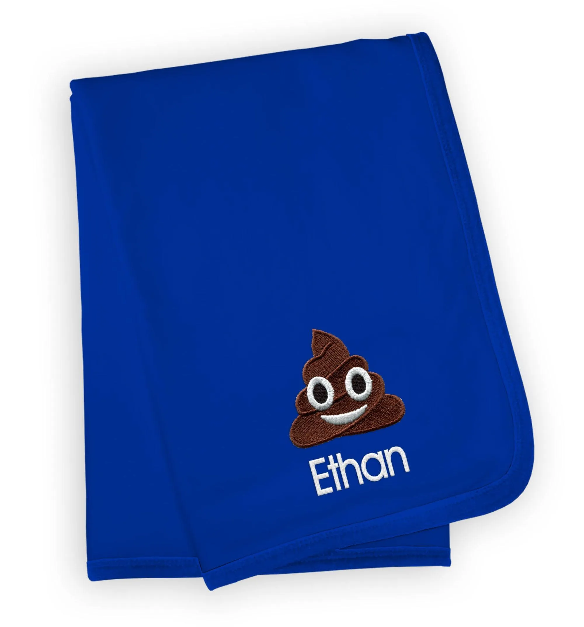 Personalized Poop Face Emoji Blanket