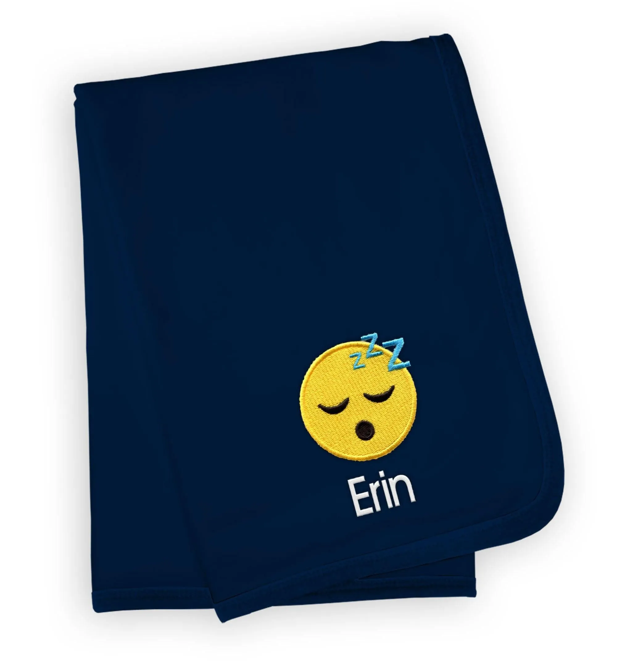 Personalized Sleeping Face Emoji Blanket