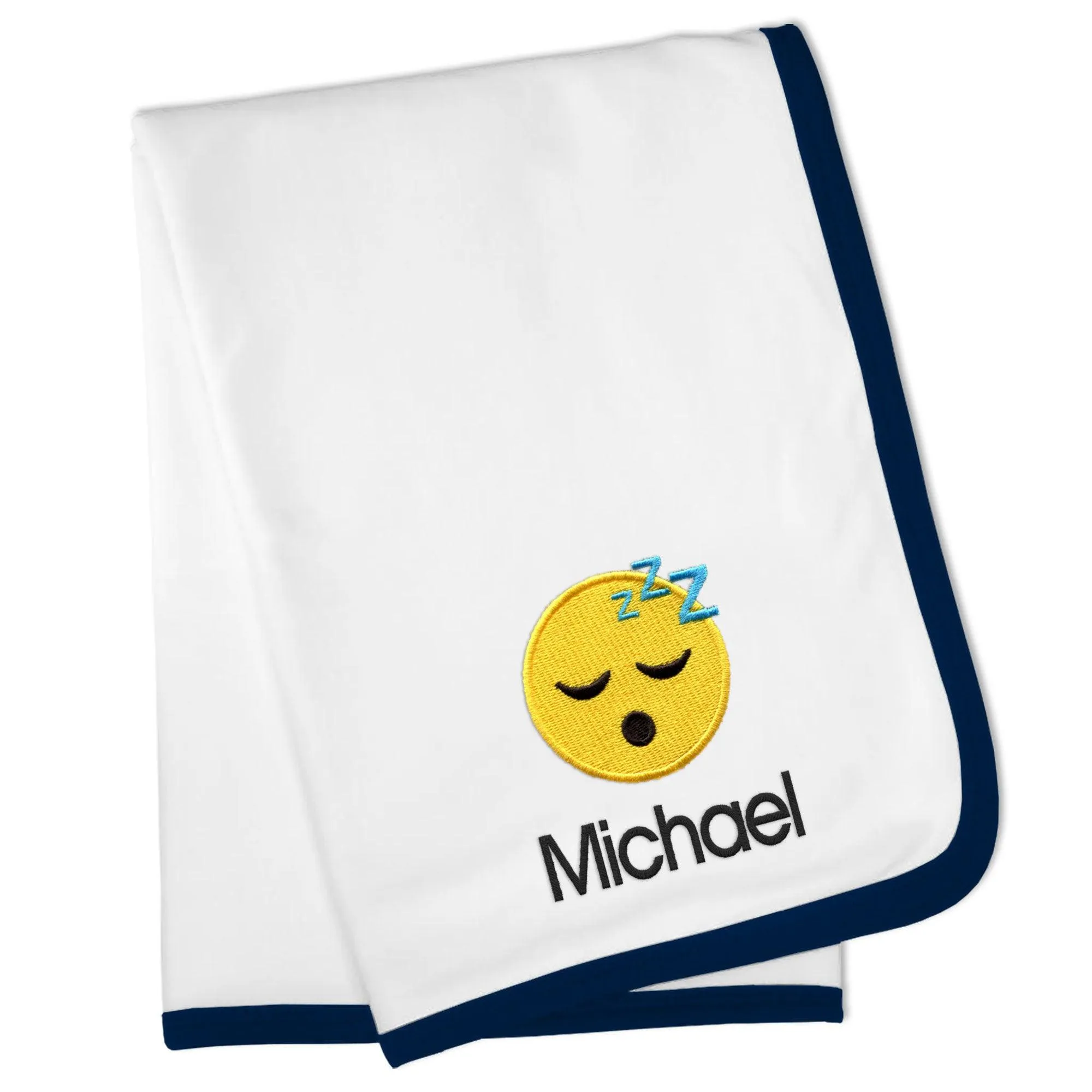 Personalized Sleeping Face Emoji Blanket