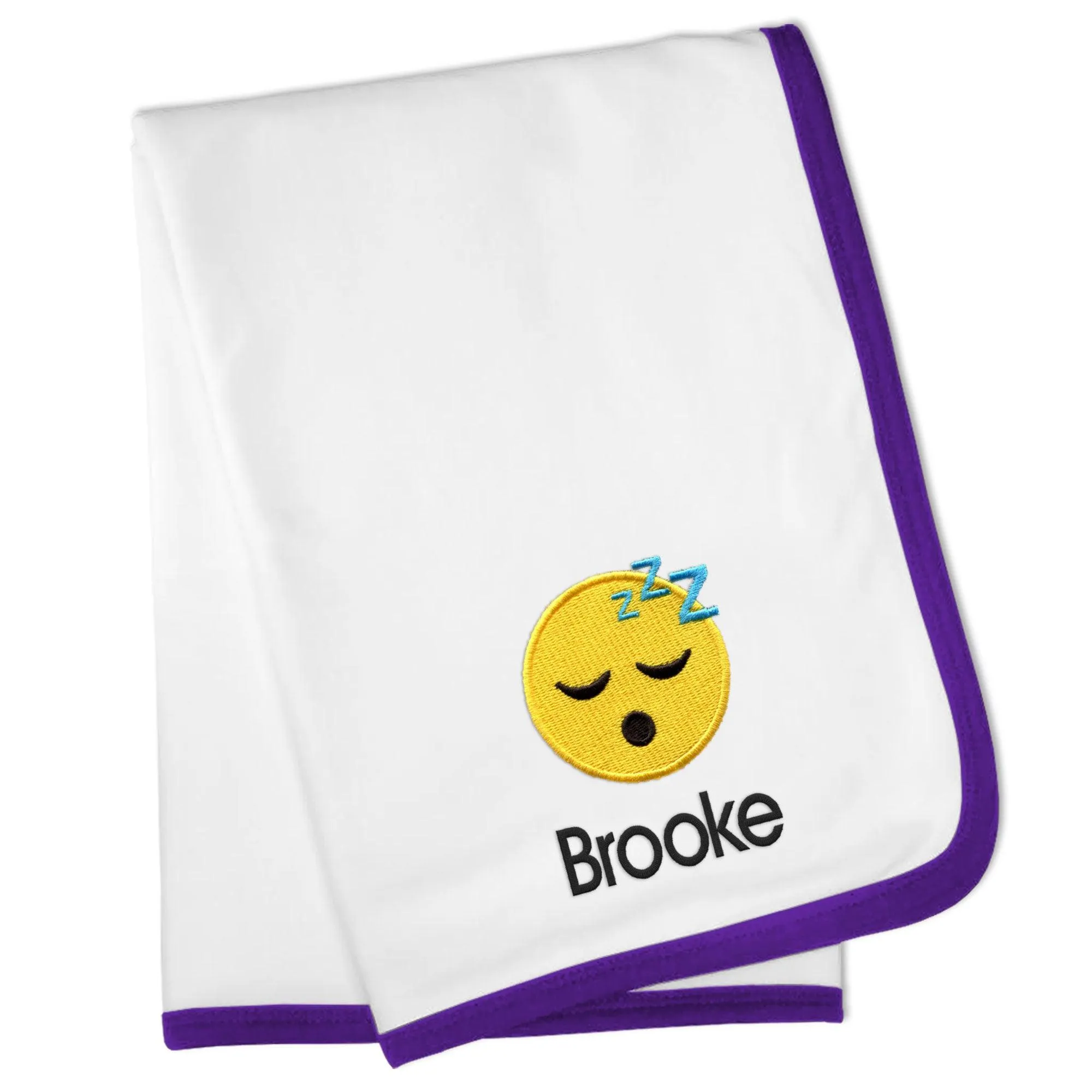 Personalized Sleeping Face Emoji Blanket