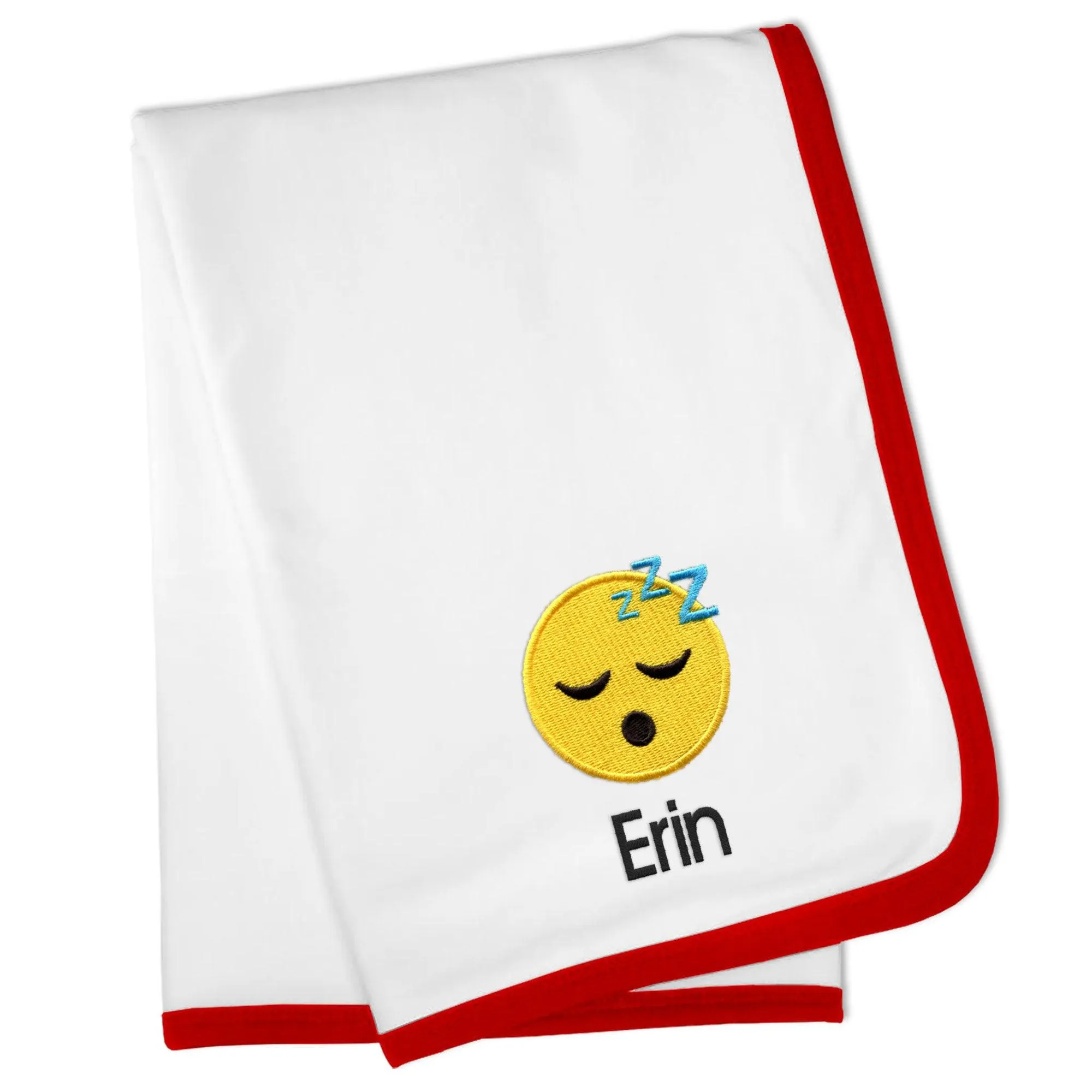 Personalized Sleeping Face Emoji Blanket