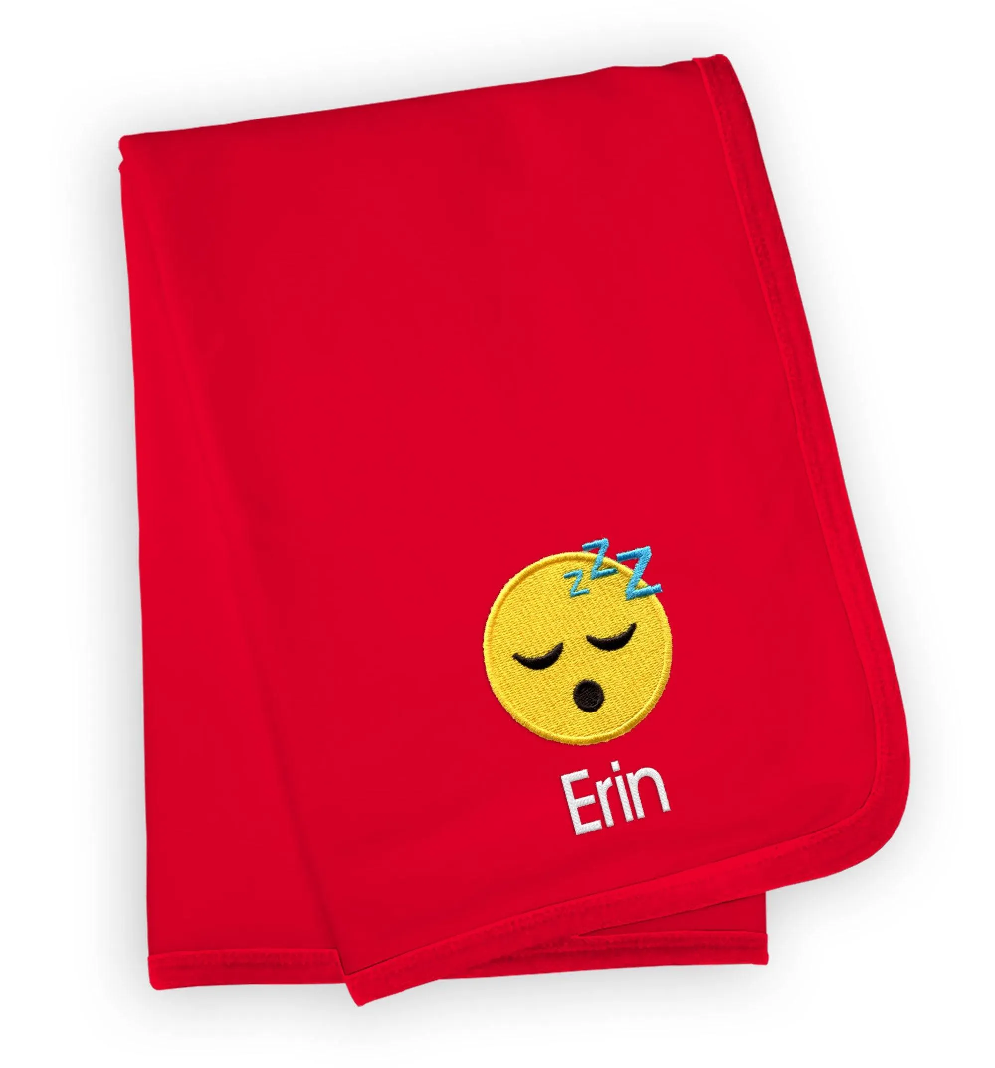 Personalized Sleeping Face Emoji Blanket