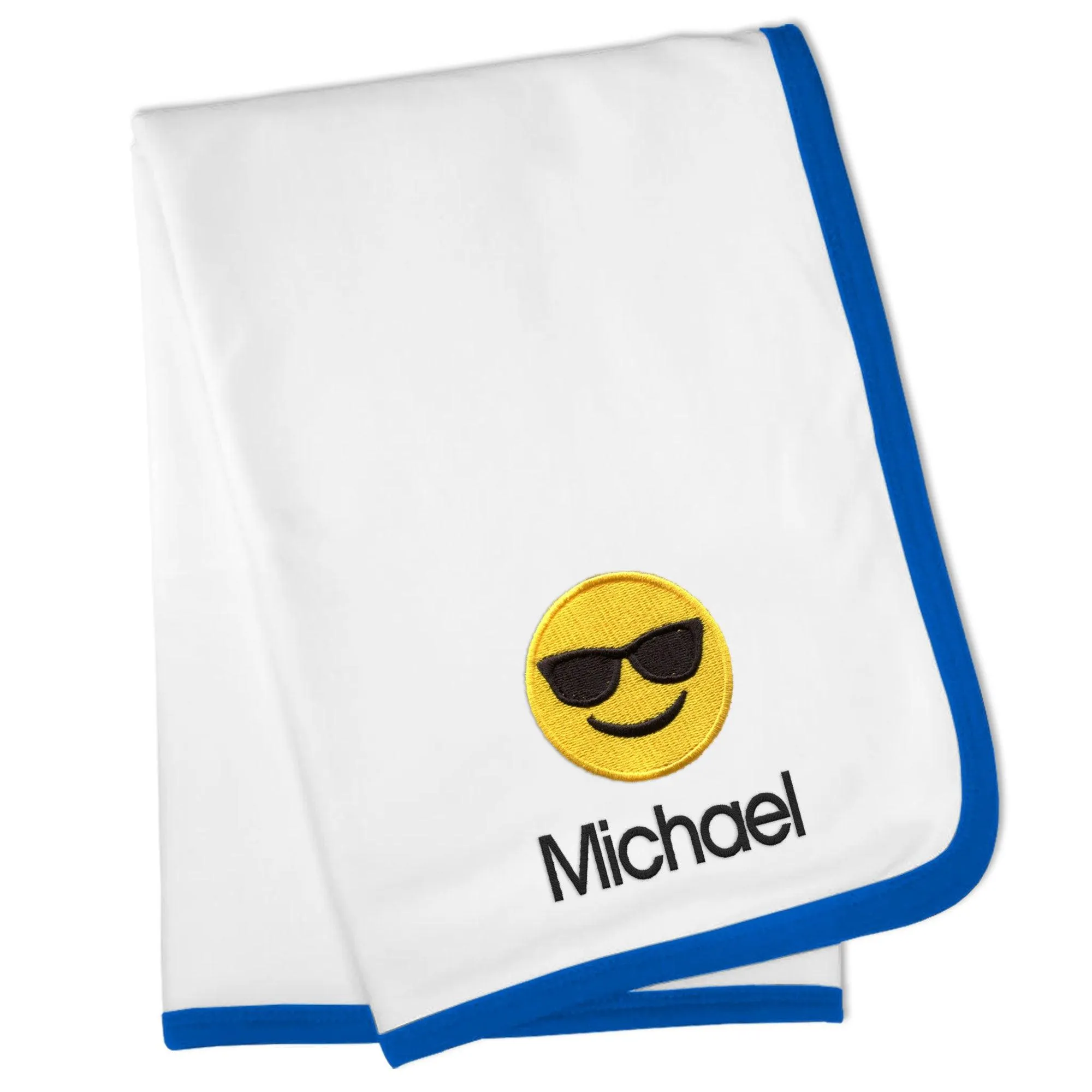 Personalized Sunglass Face Emoji Blanket
