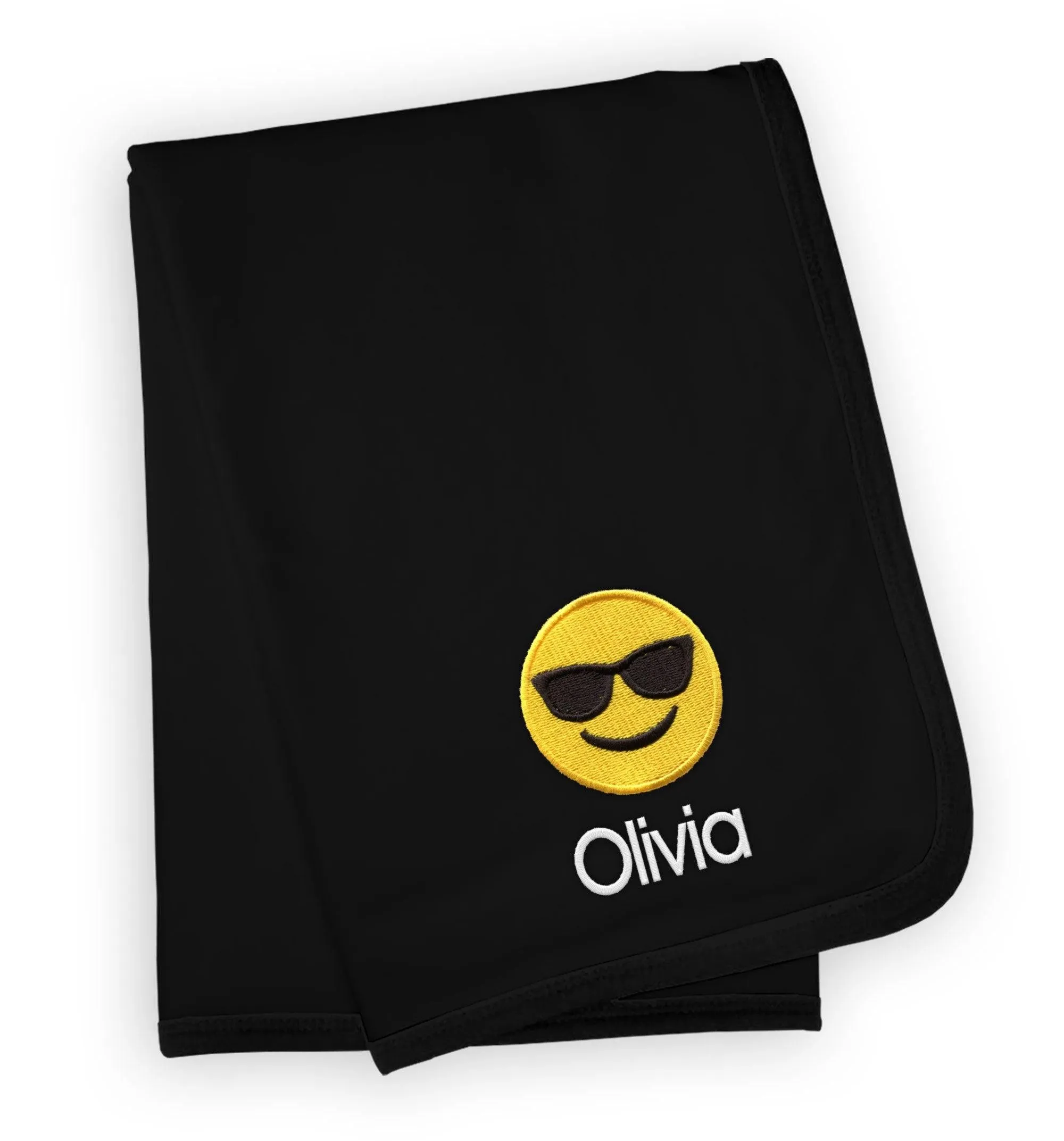 Personalized Sunglass Face Emoji Blanket