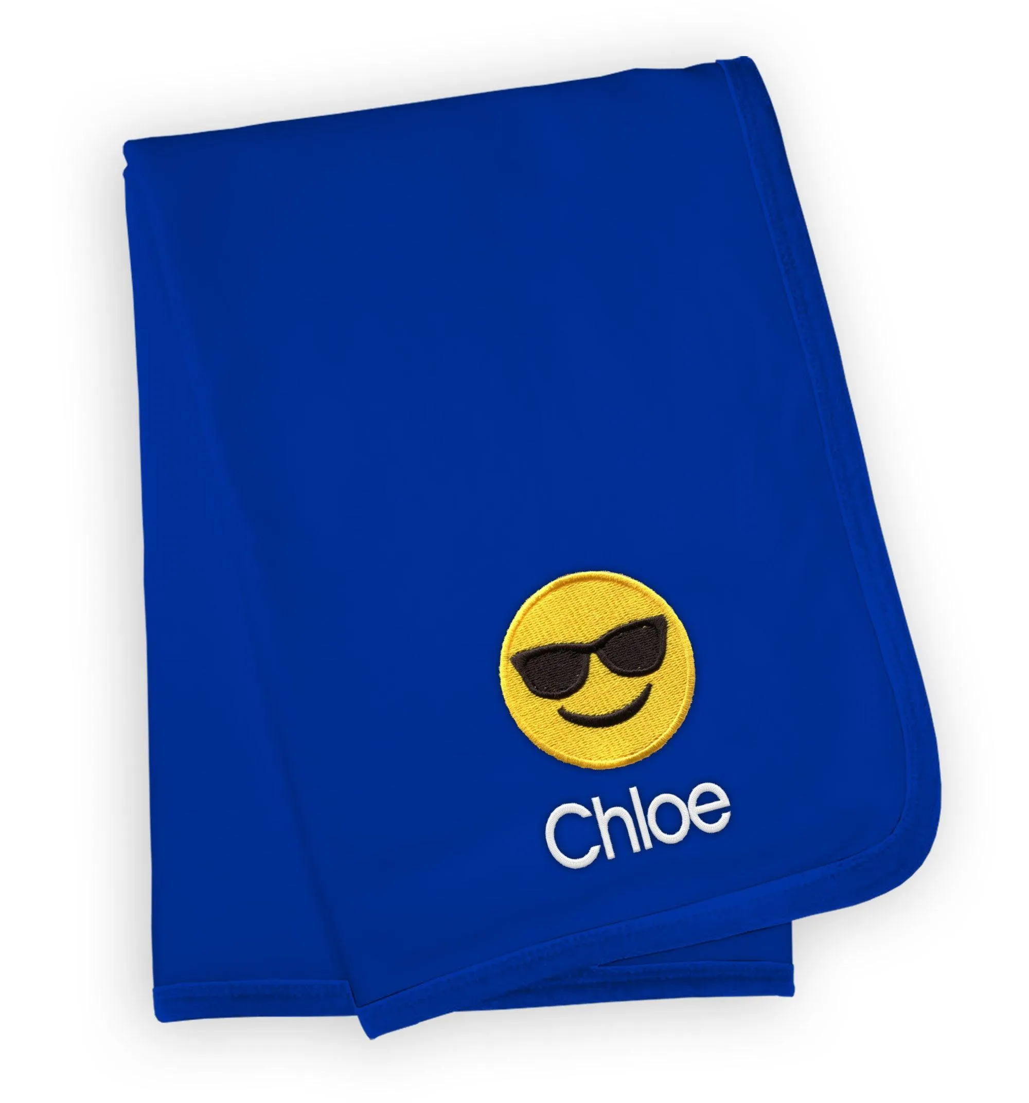 Personalized Sunglass Face Emoji Blanket