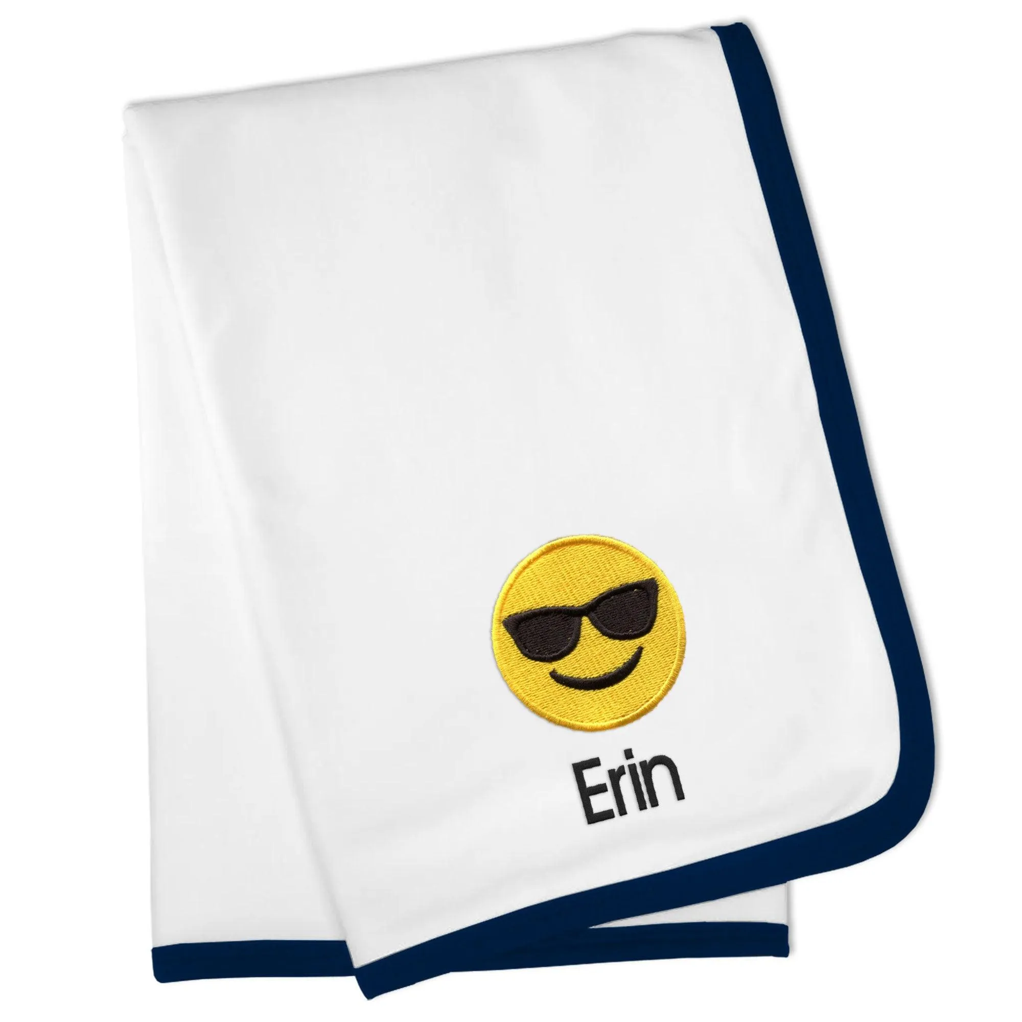 Personalized Sunglass Face Emoji Blanket