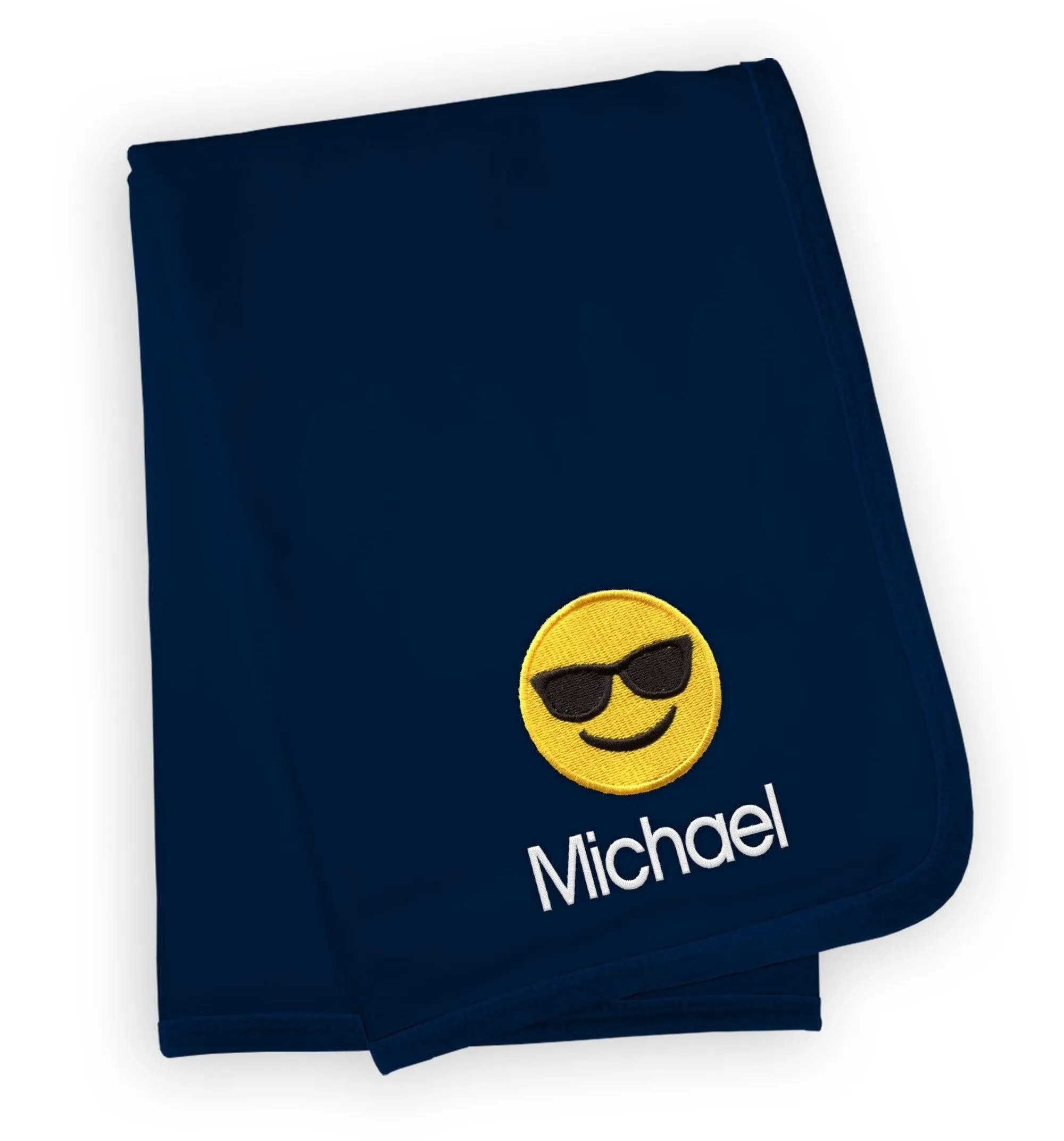 Personalized Sunglass Face Emoji Blanket