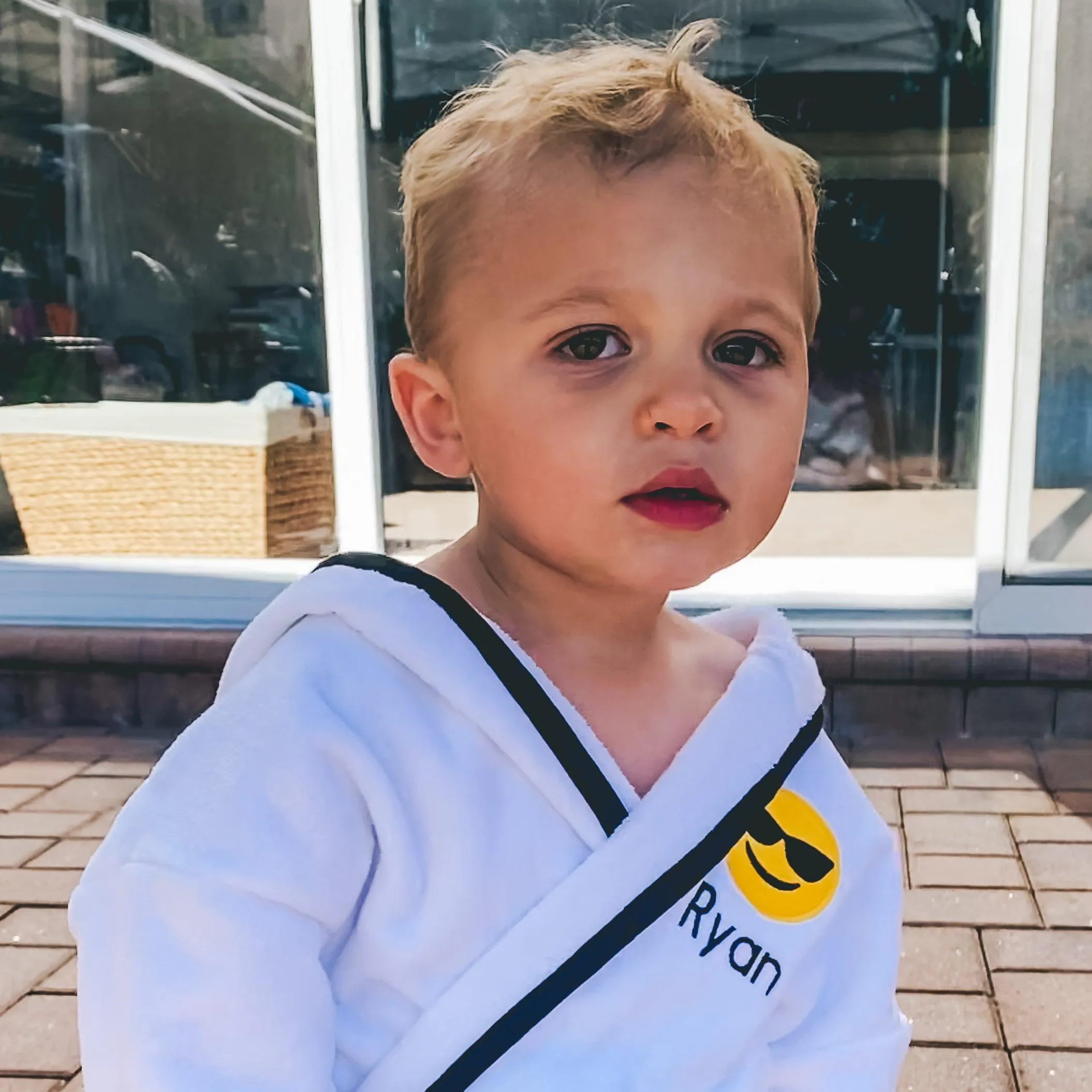 Personalized Sunglass Face Emoji Robe