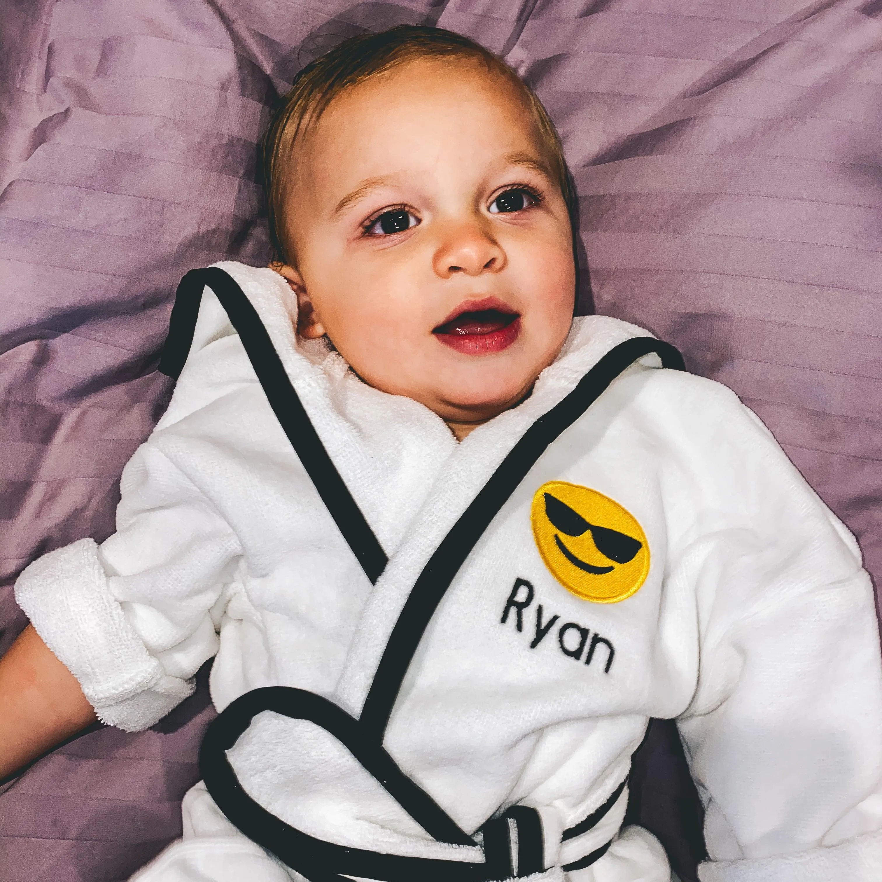 Personalized Sunglass Face Emoji Robe