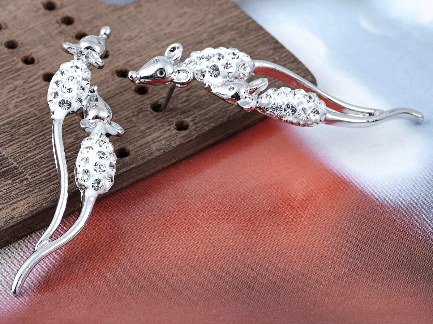 Petite Elements Cartoon Mice Earrings