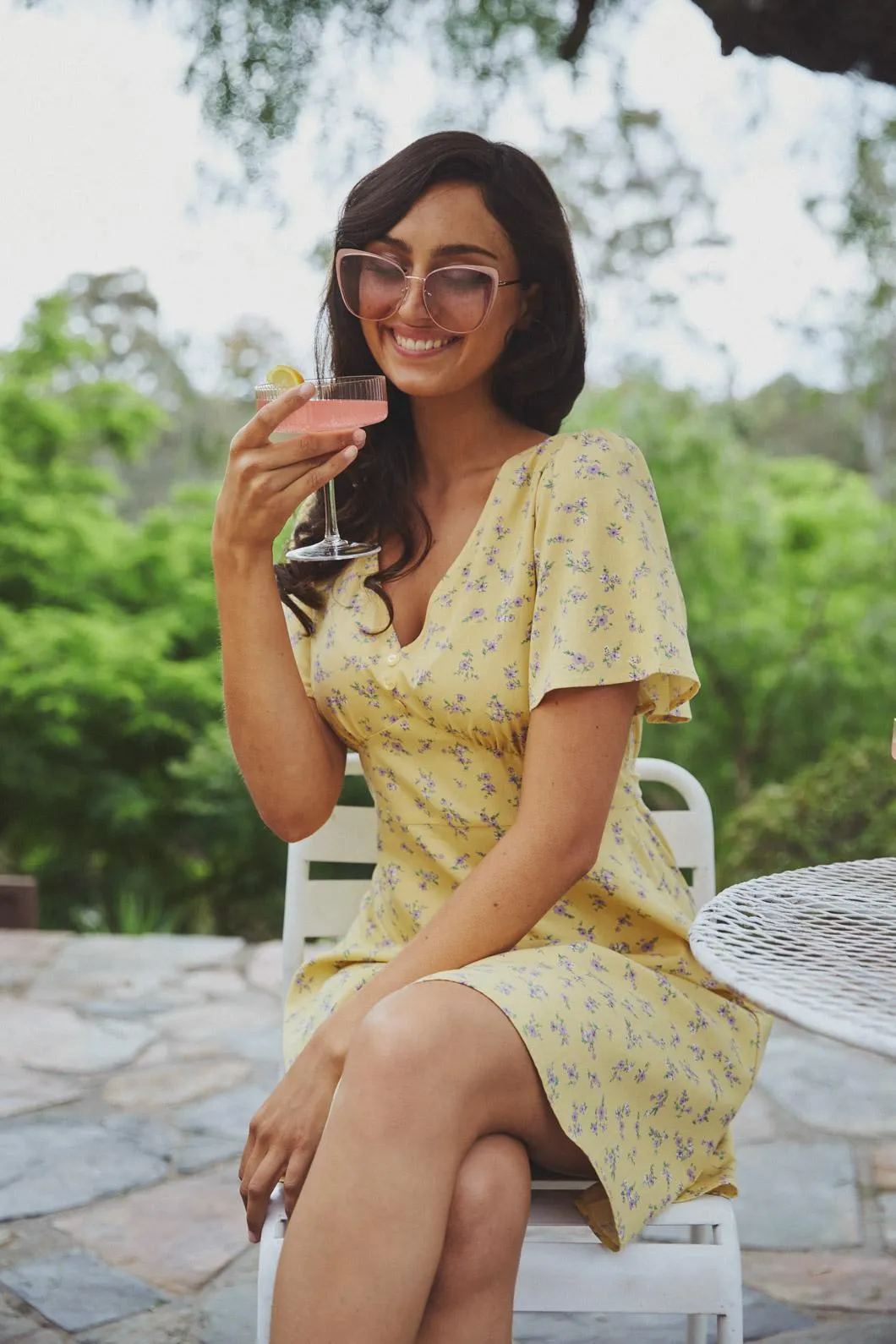 Pink Angled Sunglasses