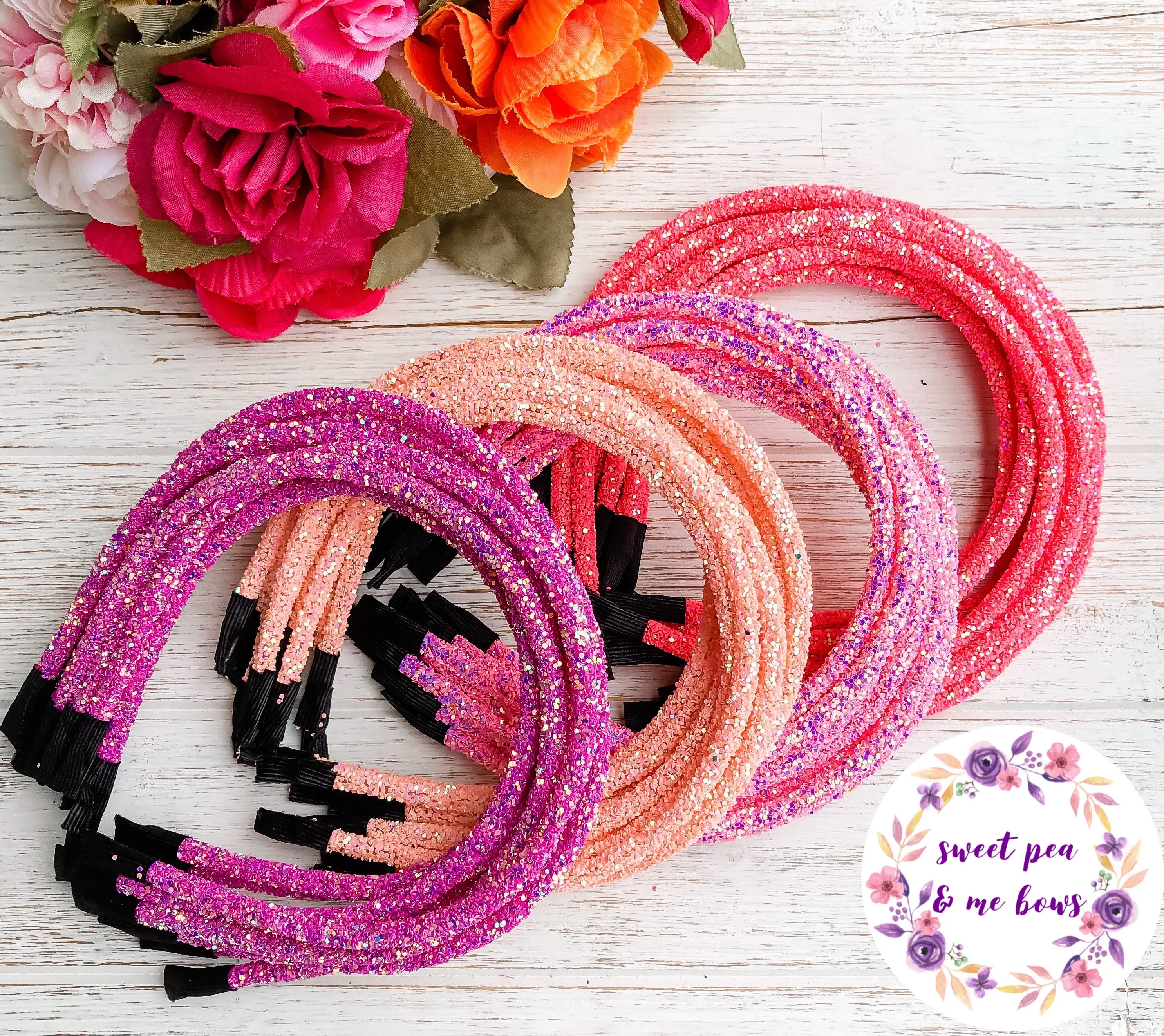Pink Glitter Headband