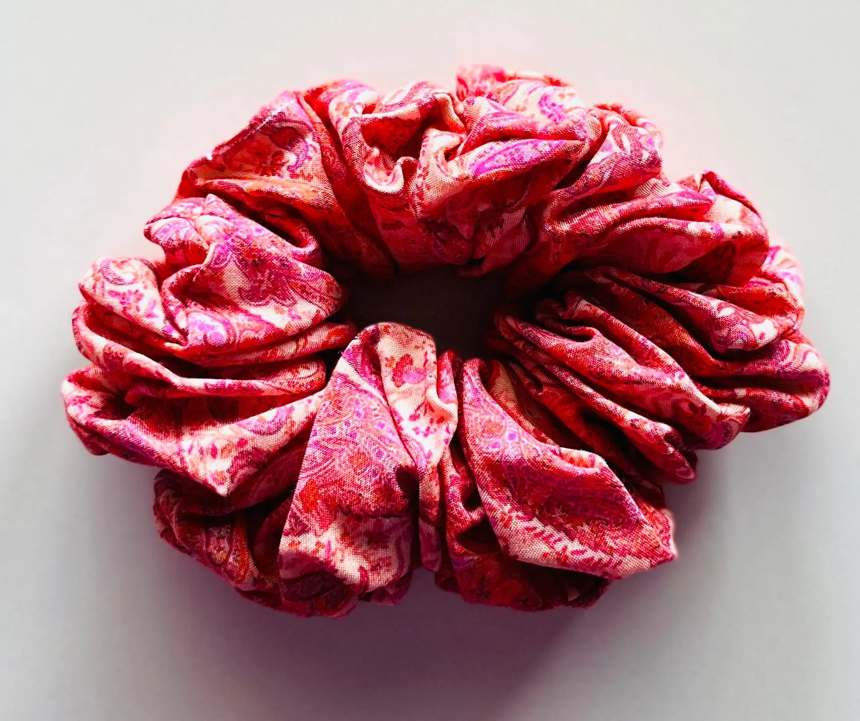 Pink Paisley Scrunchie