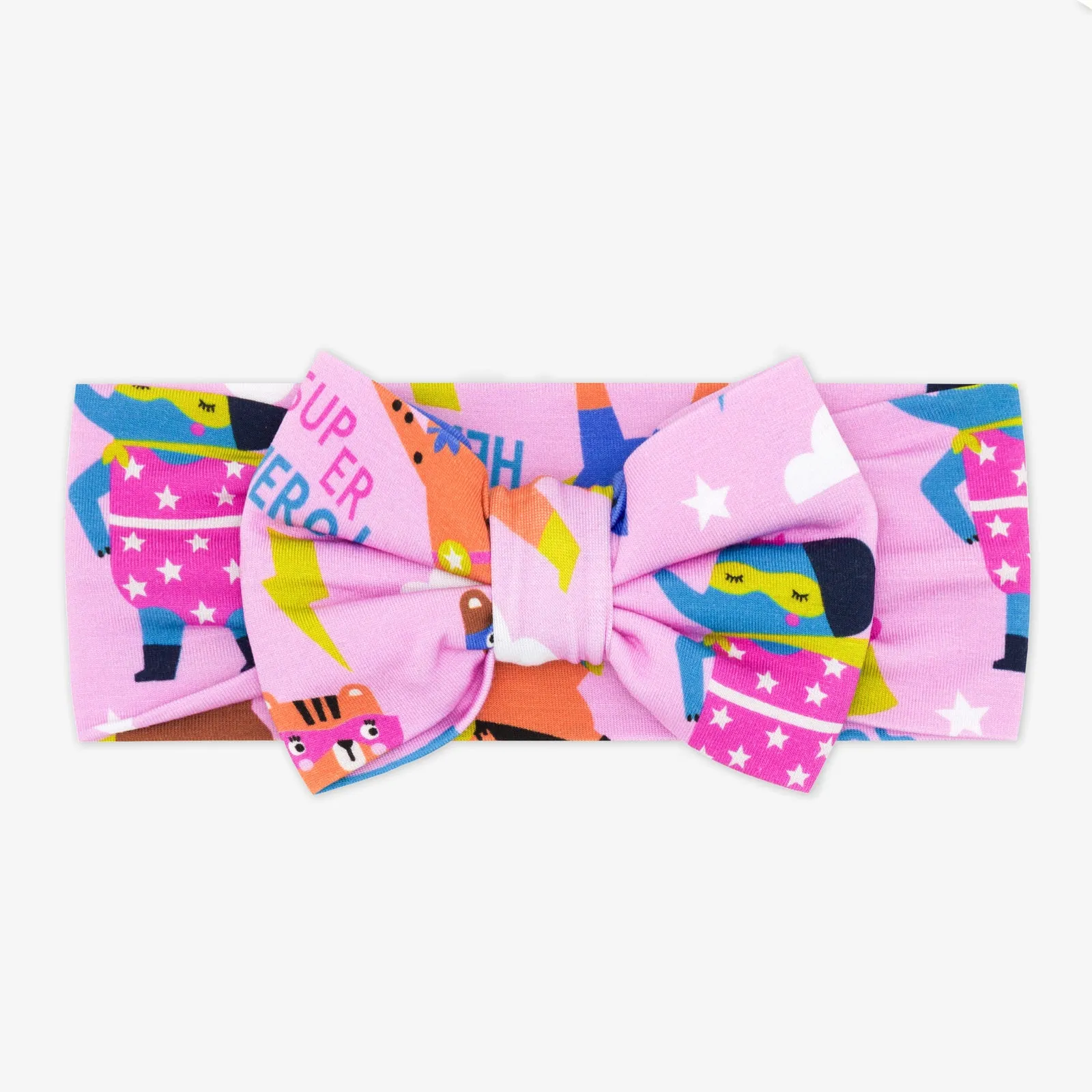 Pink Sleepy Heroes Luxe Bow Headband