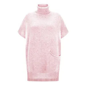 Piper Roll Neck Poncho Antique Rose