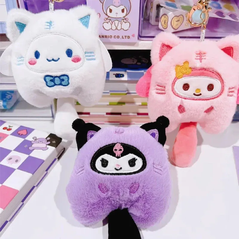 Plush Doll Keychain Pendant for Backpacks, Bags and Clothes Melody Cinnamoroll Pochacco Cute Key Ring Gift for Kids Toys Backpack Accessories Sanrio Anime Cartoon Decoration Gifts