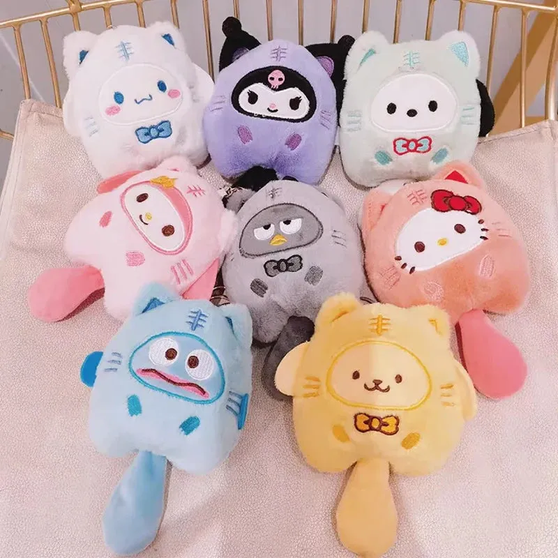 Plush Doll Keychain Pendant for Backpacks, Bags and Clothes Melody Cinnamoroll Pochacco Cute Key Ring Gift for Kids Toys Backpack Accessories Sanrio Anime Cartoon Decoration Gifts
