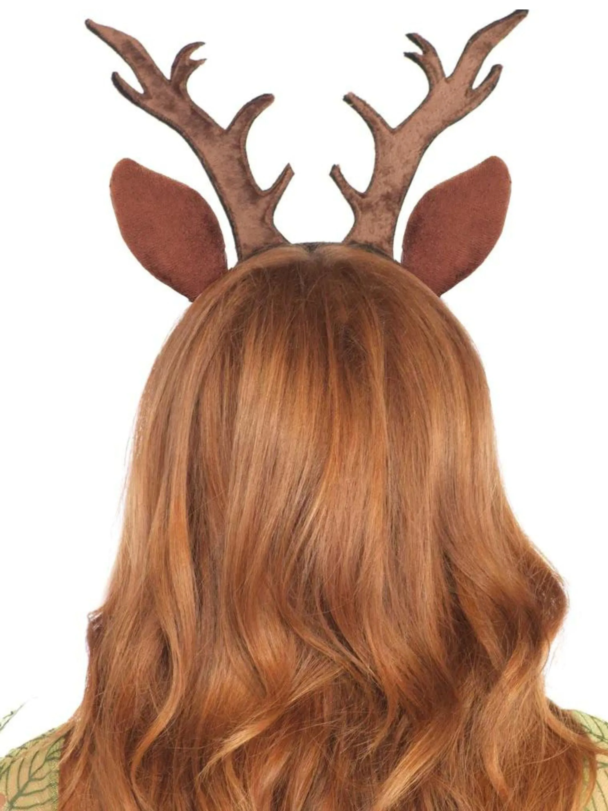 Plush Reindeer Antler Headband Costume Accessory